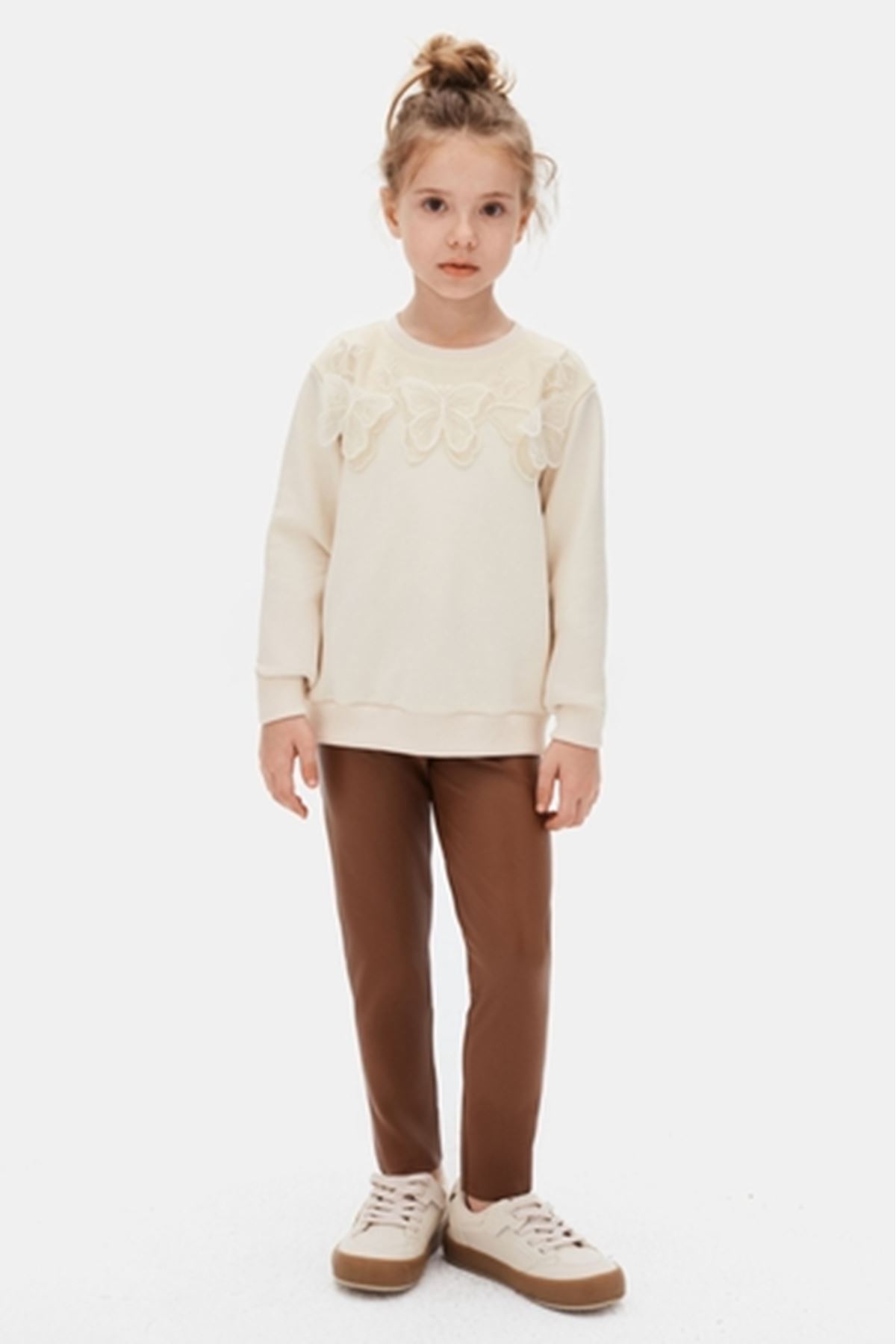 NK Kids 59525 DERİ TAYT KAHVE 4/8