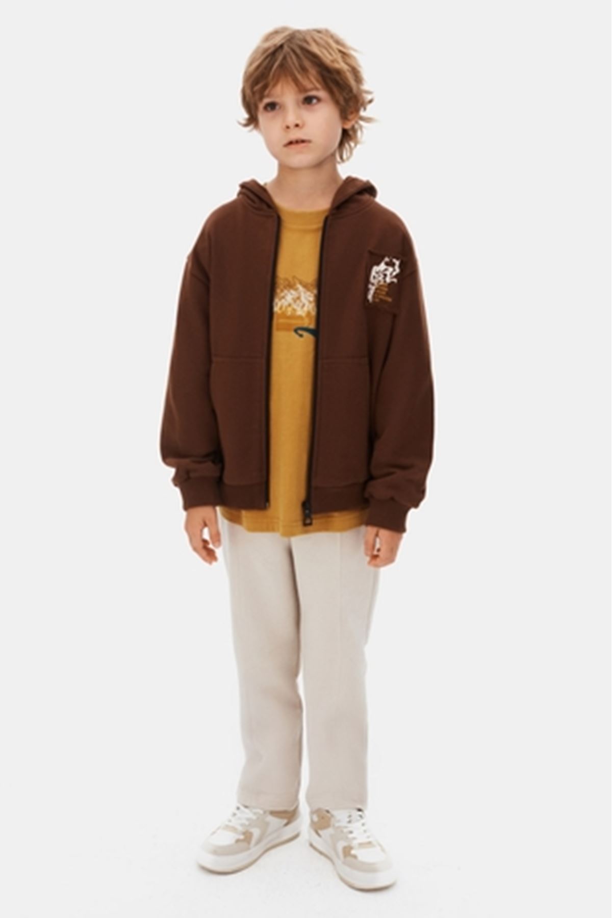 NK Kids 49307 HAWİ FERMUARLI SWEAT KAHVE 8/14