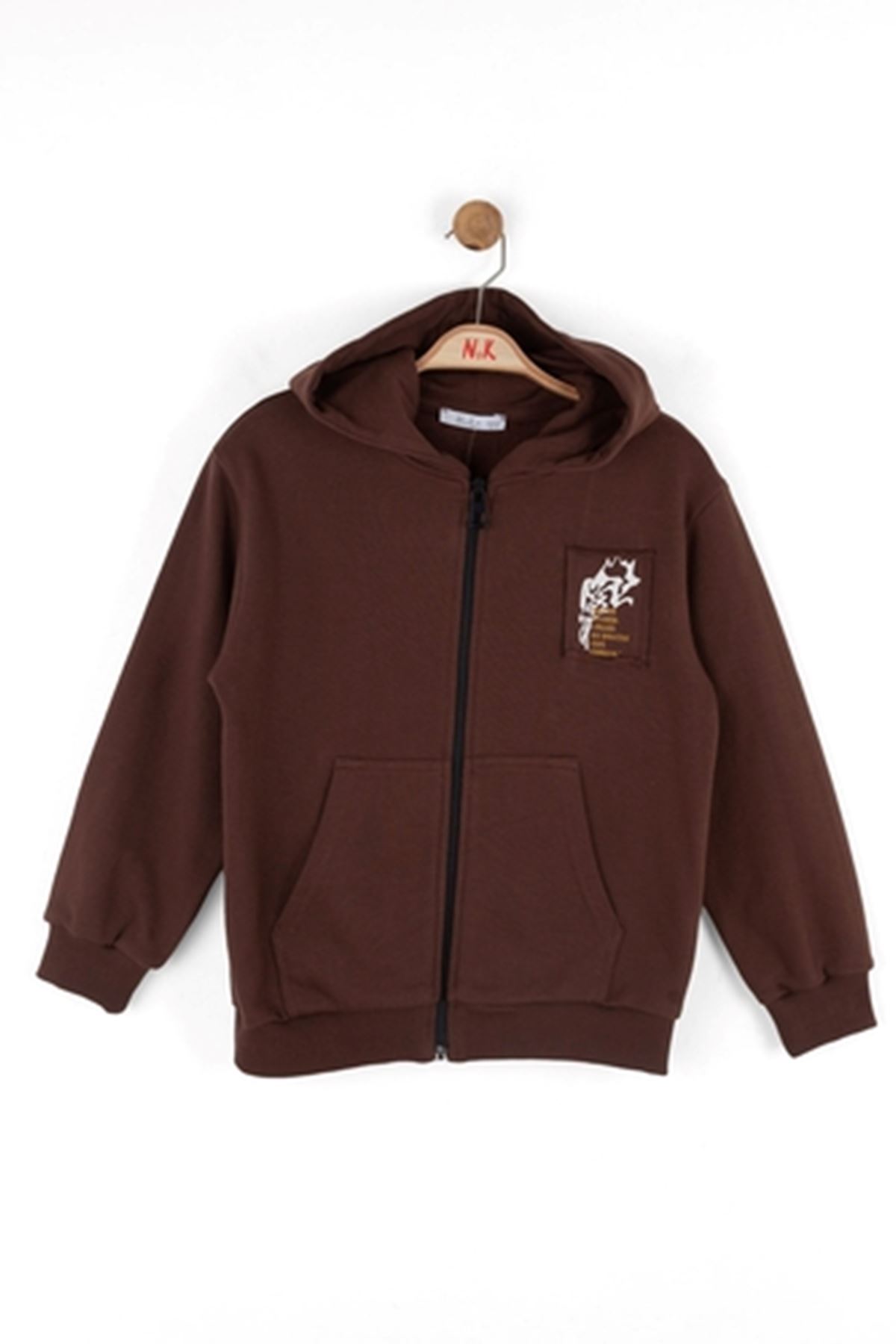 NK Kids 49307 HAWİ FERMUARLI SWEAT KAHVE 8/14