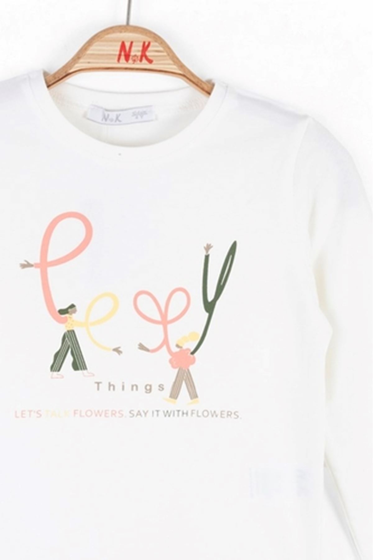 NK Kids 37519 TALK TSHIRT 4/8 EKRU 