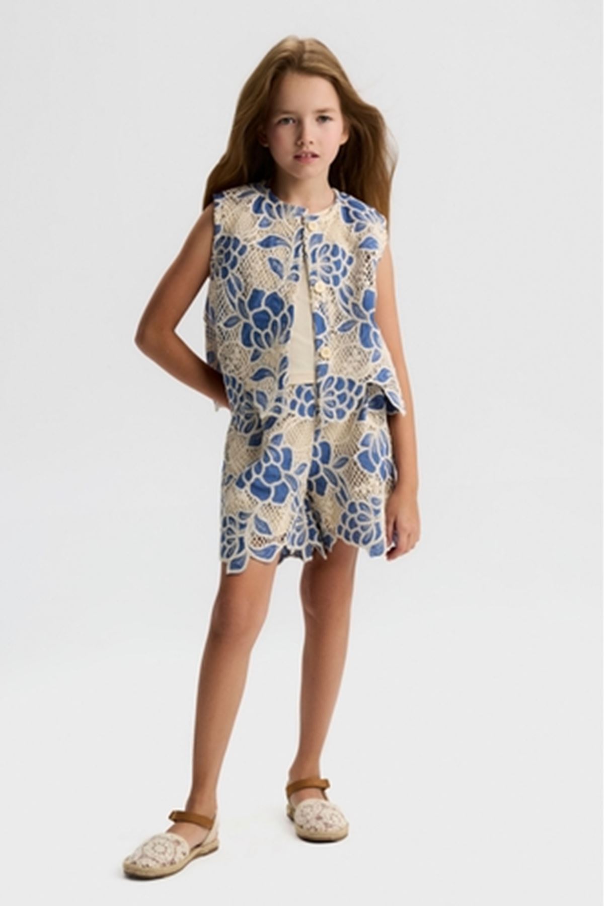 NK Kids 11306 FİLE TAKIM 8/14 Krem-Mavi 