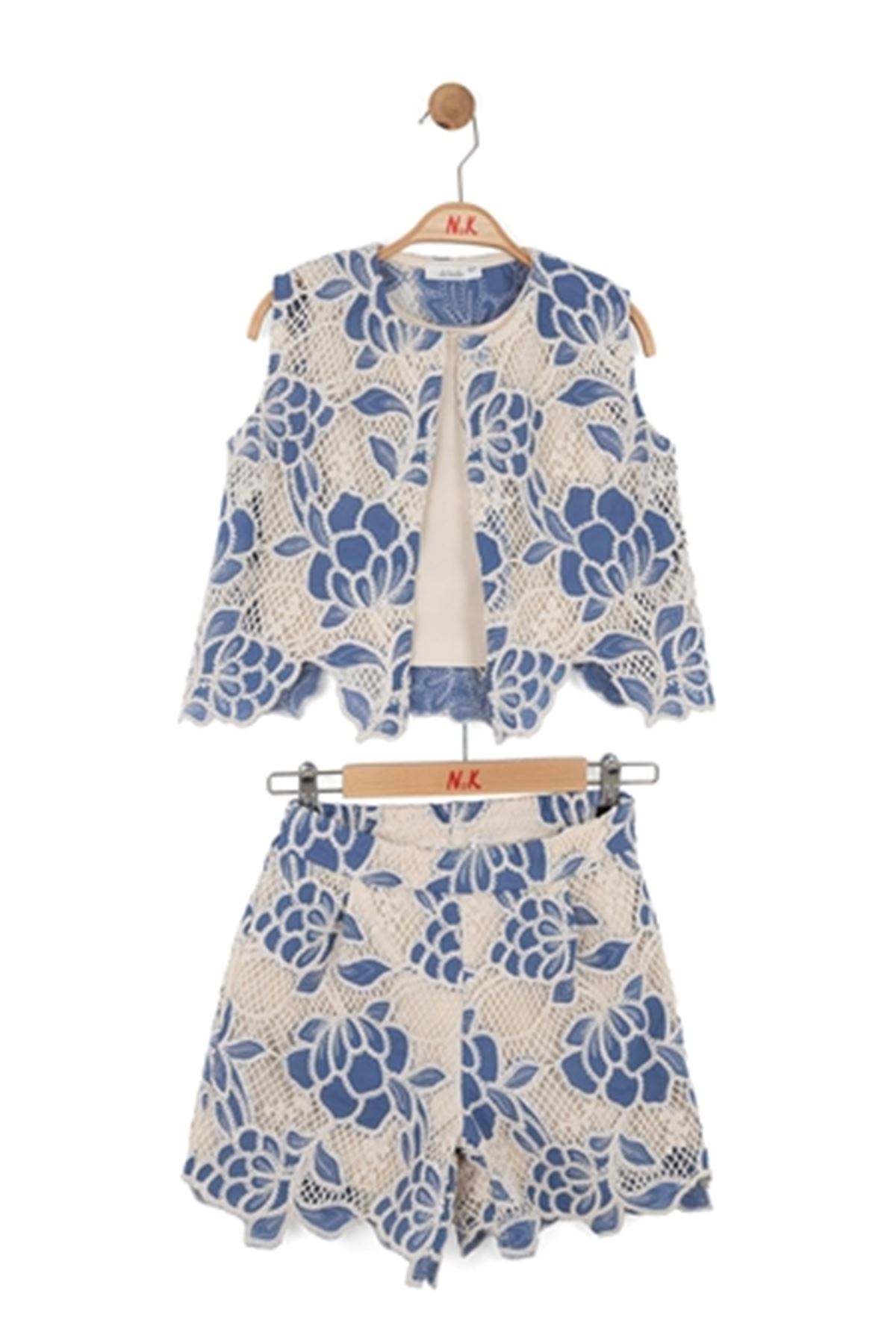 NK Kids 11306 FİLE TAKIM 8/14 Krem-Mavi 