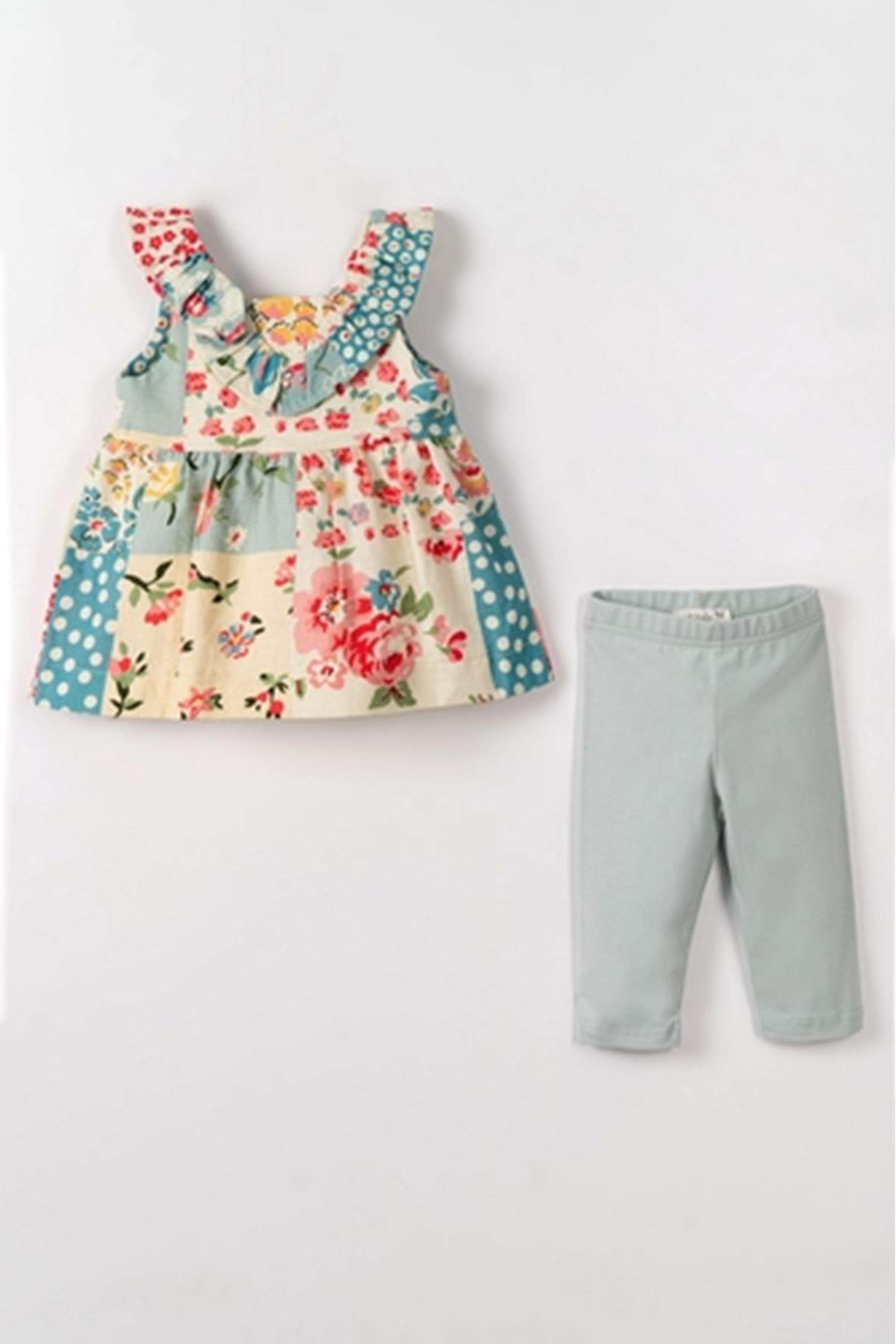 NK Kids 11600 JOY TAKIM 1/4 Ekru-Mavi