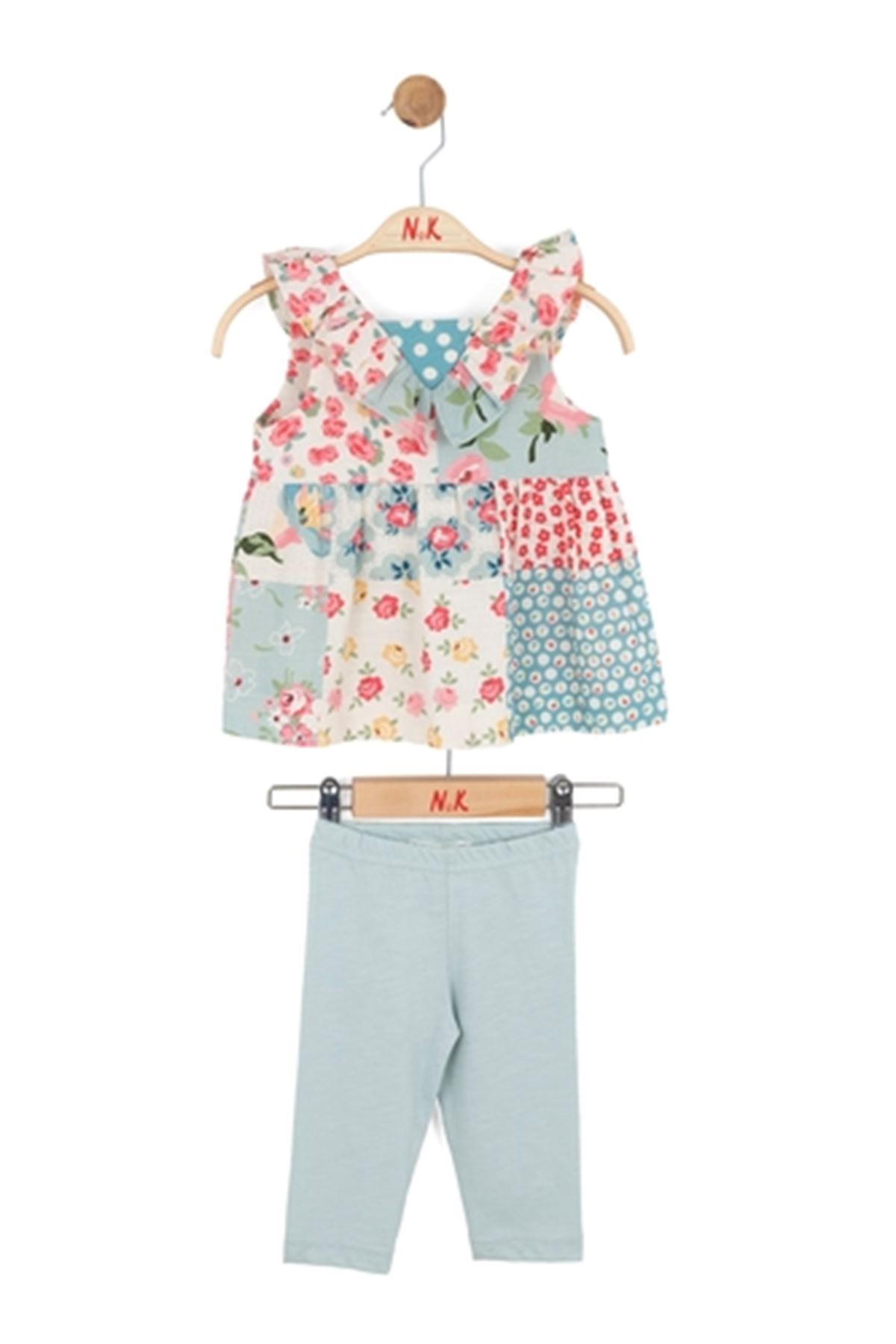 NK Kids 11600 JOY TAKIM 1/4 Ekru-Mavi