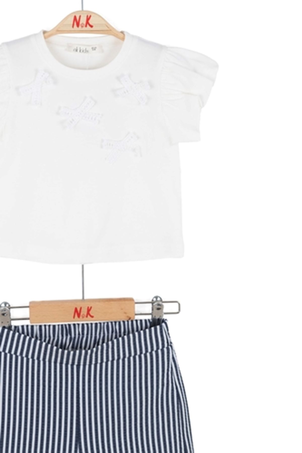 NK Kids 11603 MARE TAKIM 1/4 Ekru-Lacivert