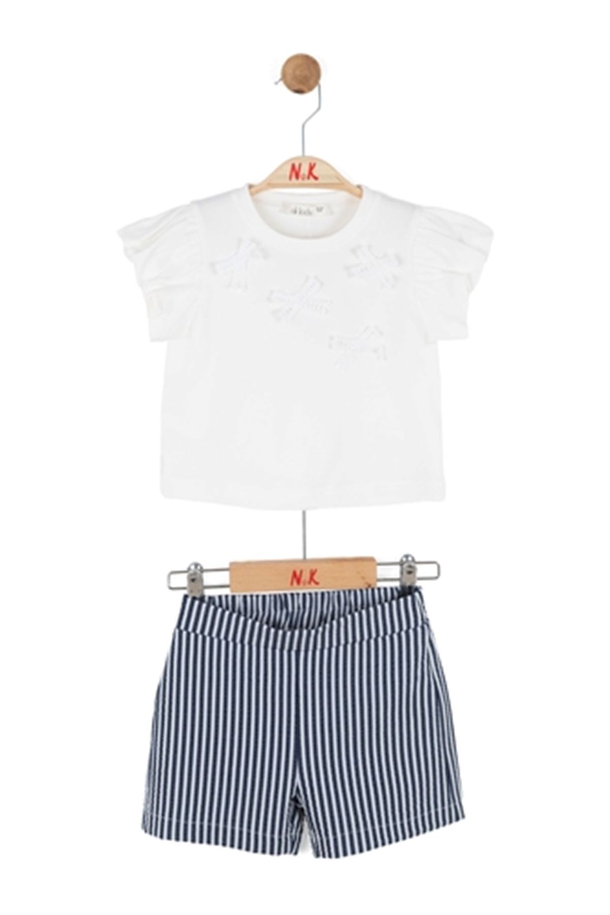 NK Kids 11603 MARE TAKIM 1/4 Ekru-Lacivert