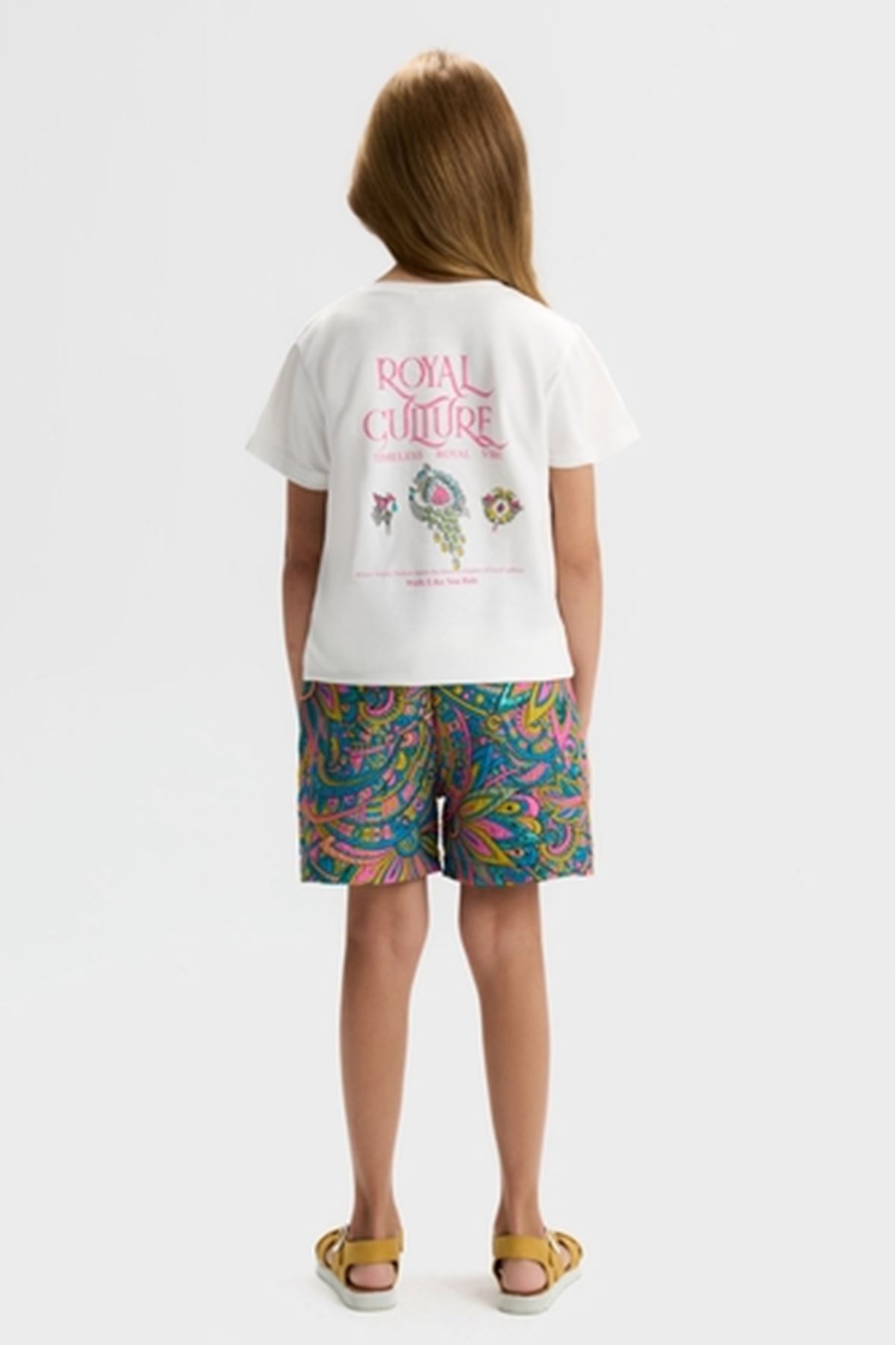 NK Kids 31311 ROYAL T-SHIRT 8/14 Ekru-Fuşya