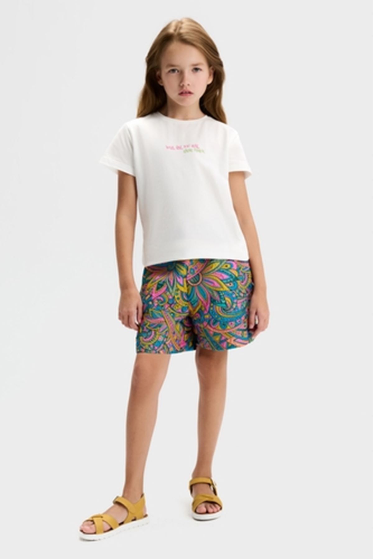 NK Kids 31311 ROYAL T-SHIRT 8/14 Ekru-Fuşya