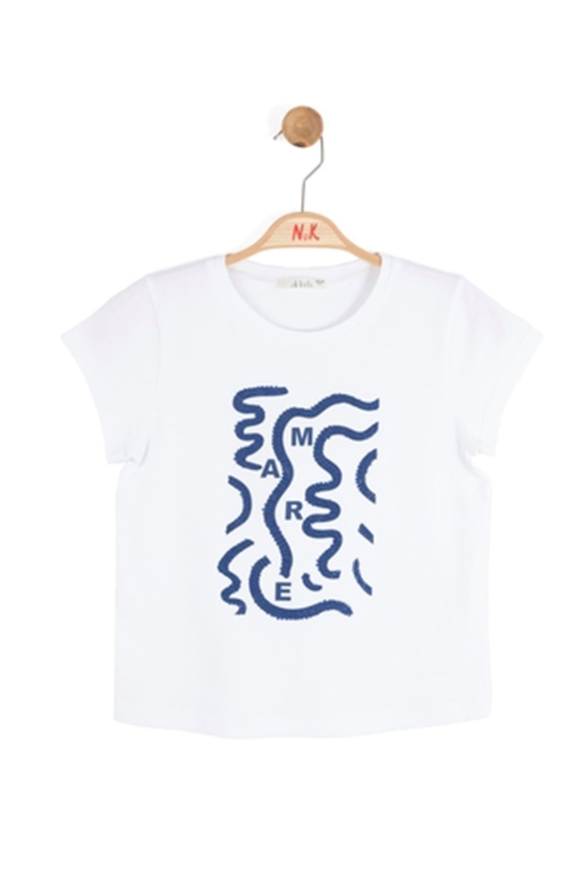 NK Kids 31331 MARE T-SHIRT 8/14 Beyaz-Lacivert