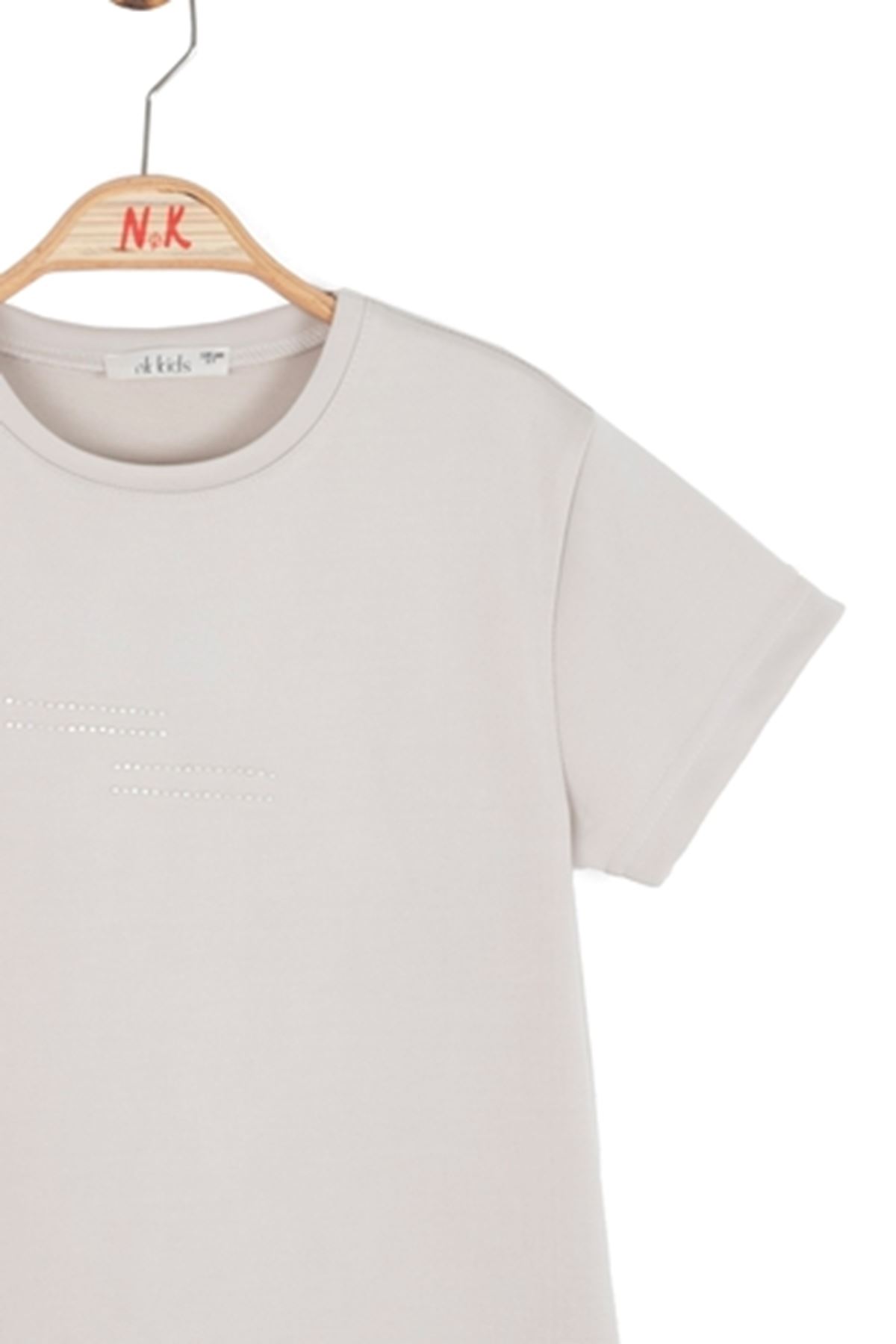 NK Kids 31338 İNCİ T-SHIRT 8/14 Gri