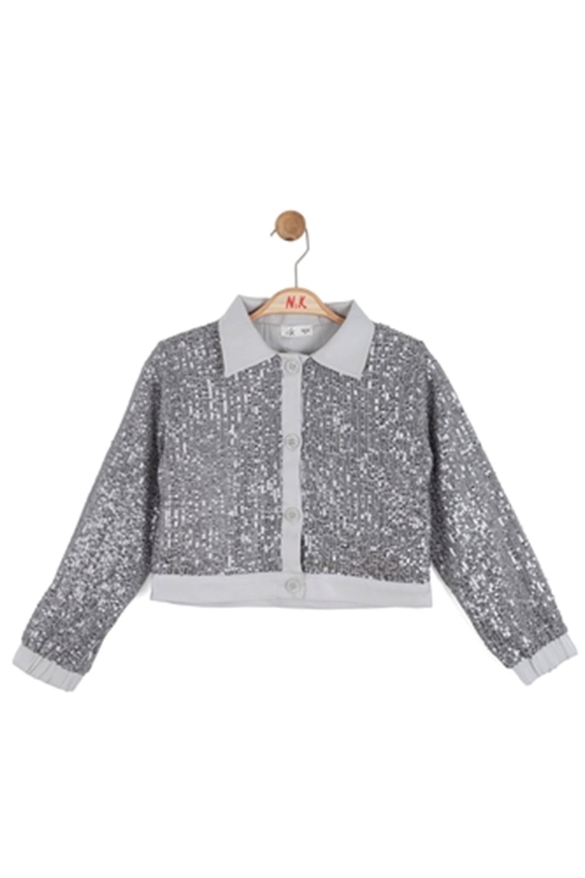 NK Kids 31340 PUL PAYETLİ CEKET 8/14 Gri