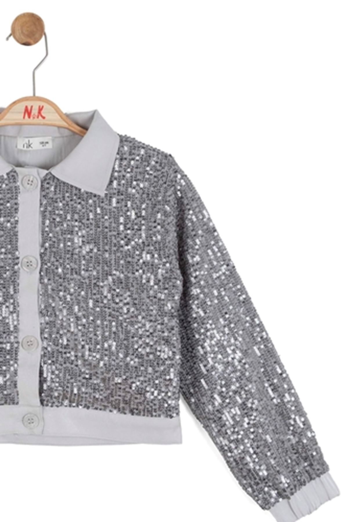 NK Kids 31340 PUL PAYETLİ CEKET 8/14 Gri