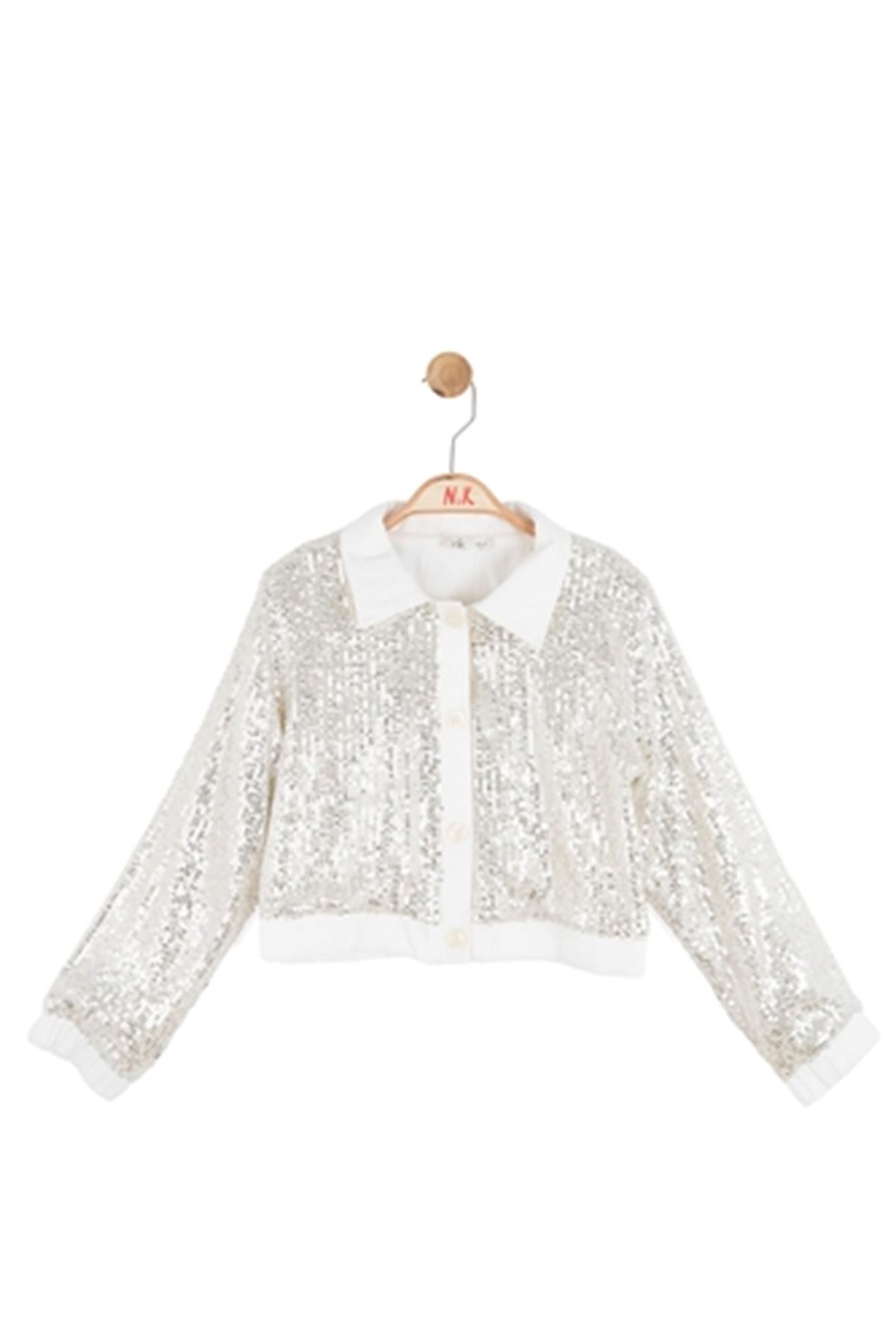 NK Kids 31340 PUL PAYETLİ CEKET 8/14 Krem