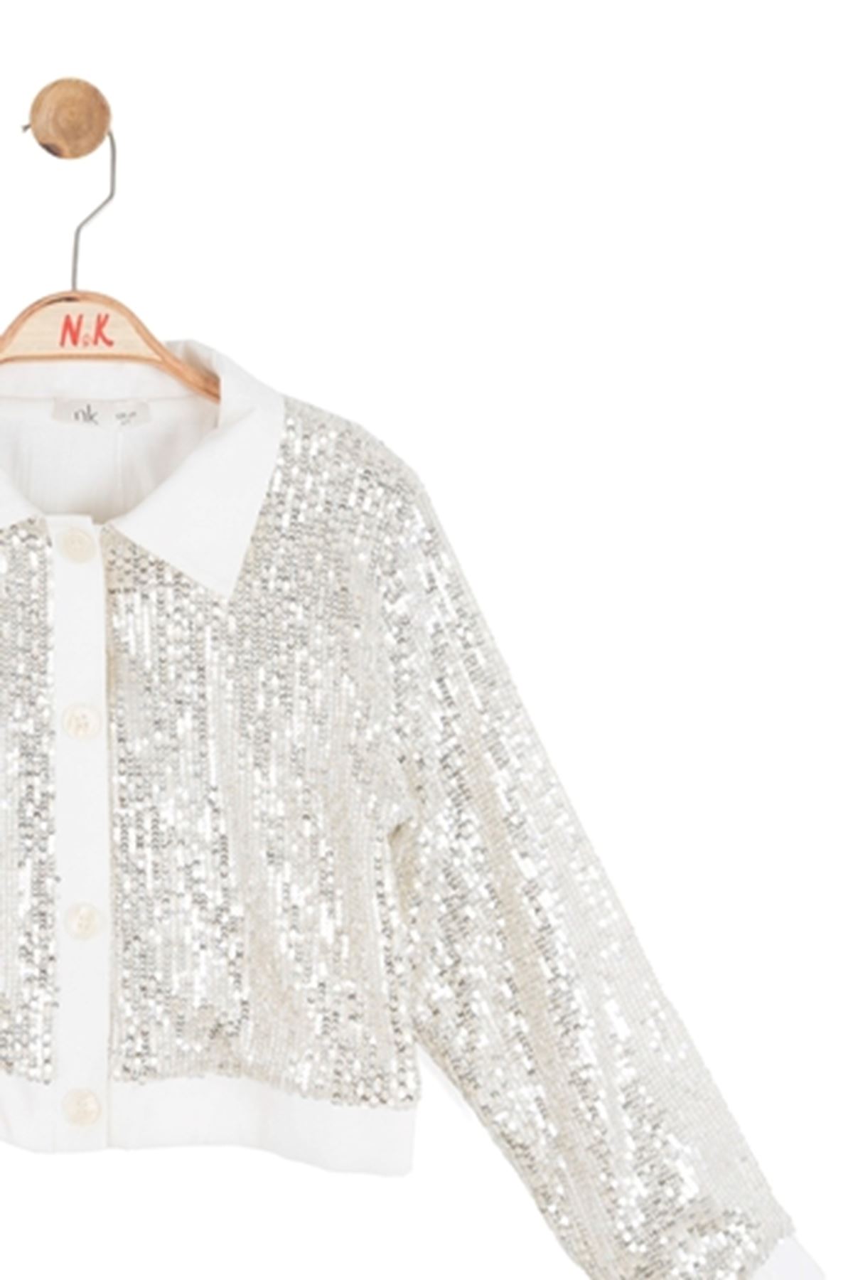 NK Kids 31340 PUL PAYETLİ CEKET 8/14 Krem