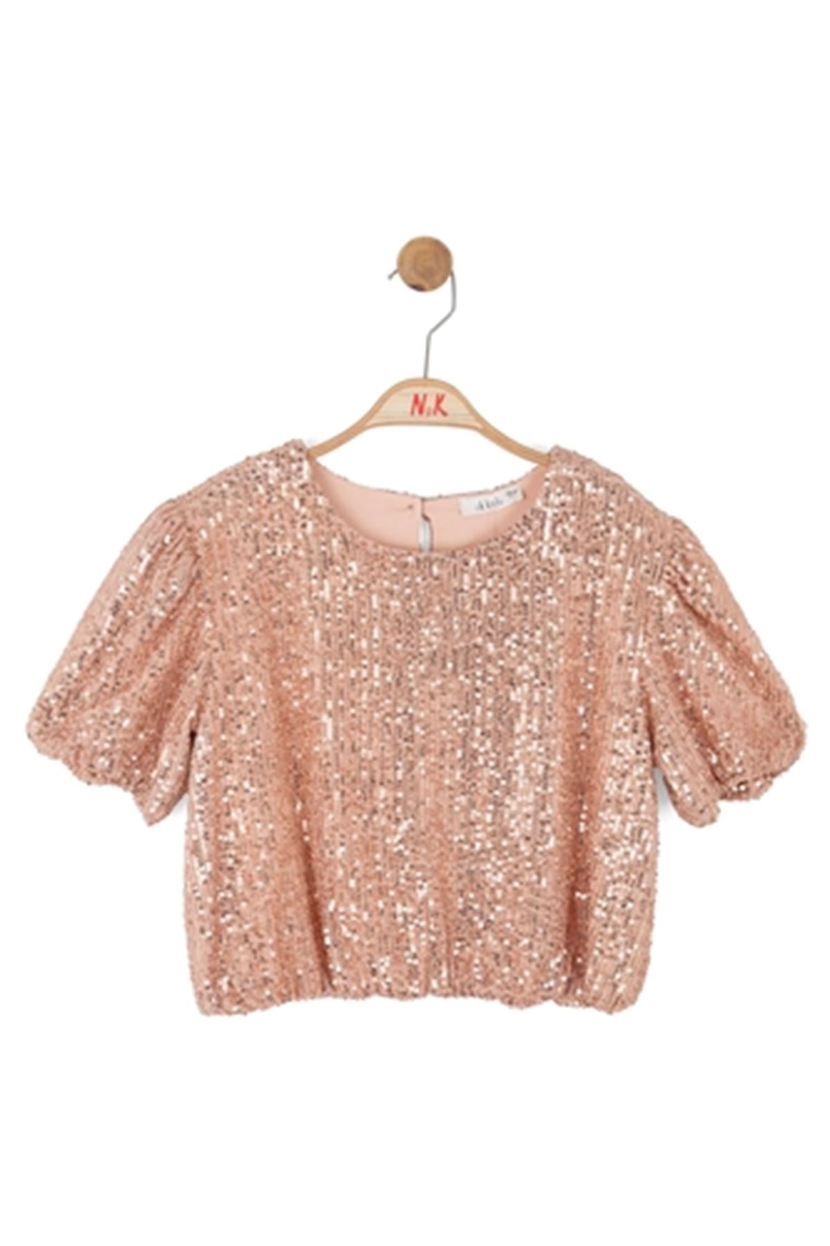 NK Kids 31341 PUL PAYETLİ BLUZ 8/14 Pembe