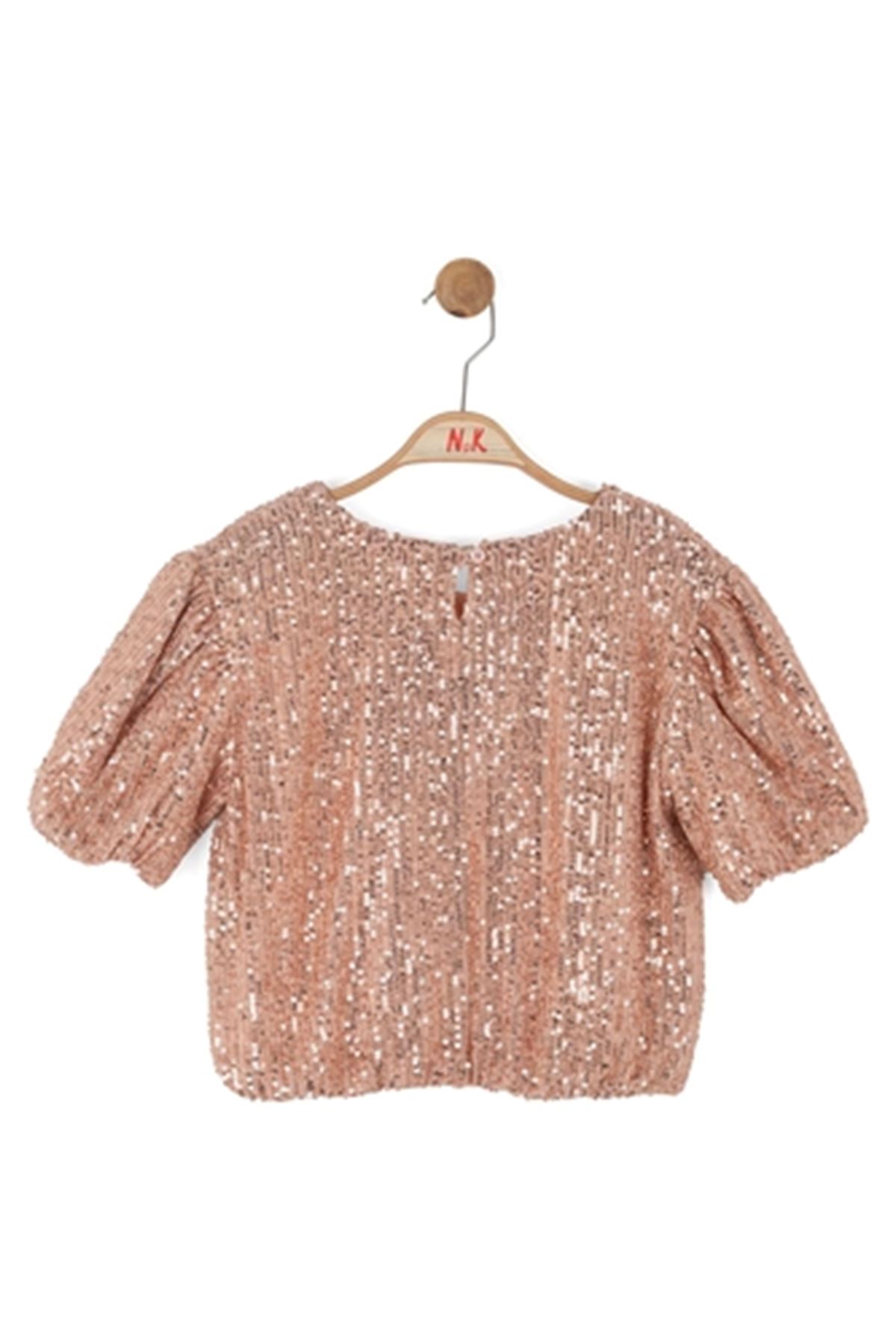 NK Kids 31341 PUL PAYETLİ BLUZ 8/14 Pembe