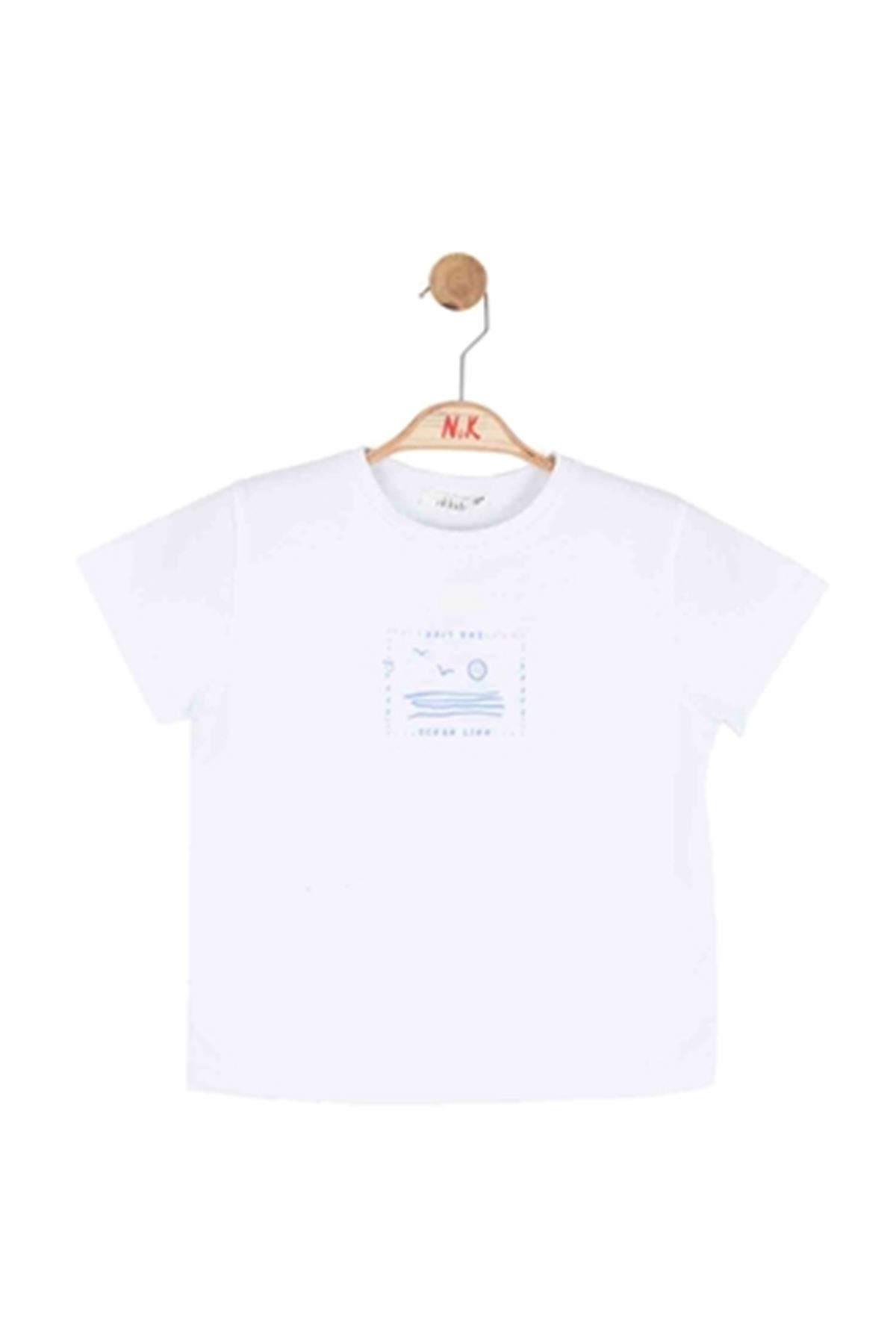 NK Kids 31384 OCEAN T-SHIRT 8/14 Beyaz
