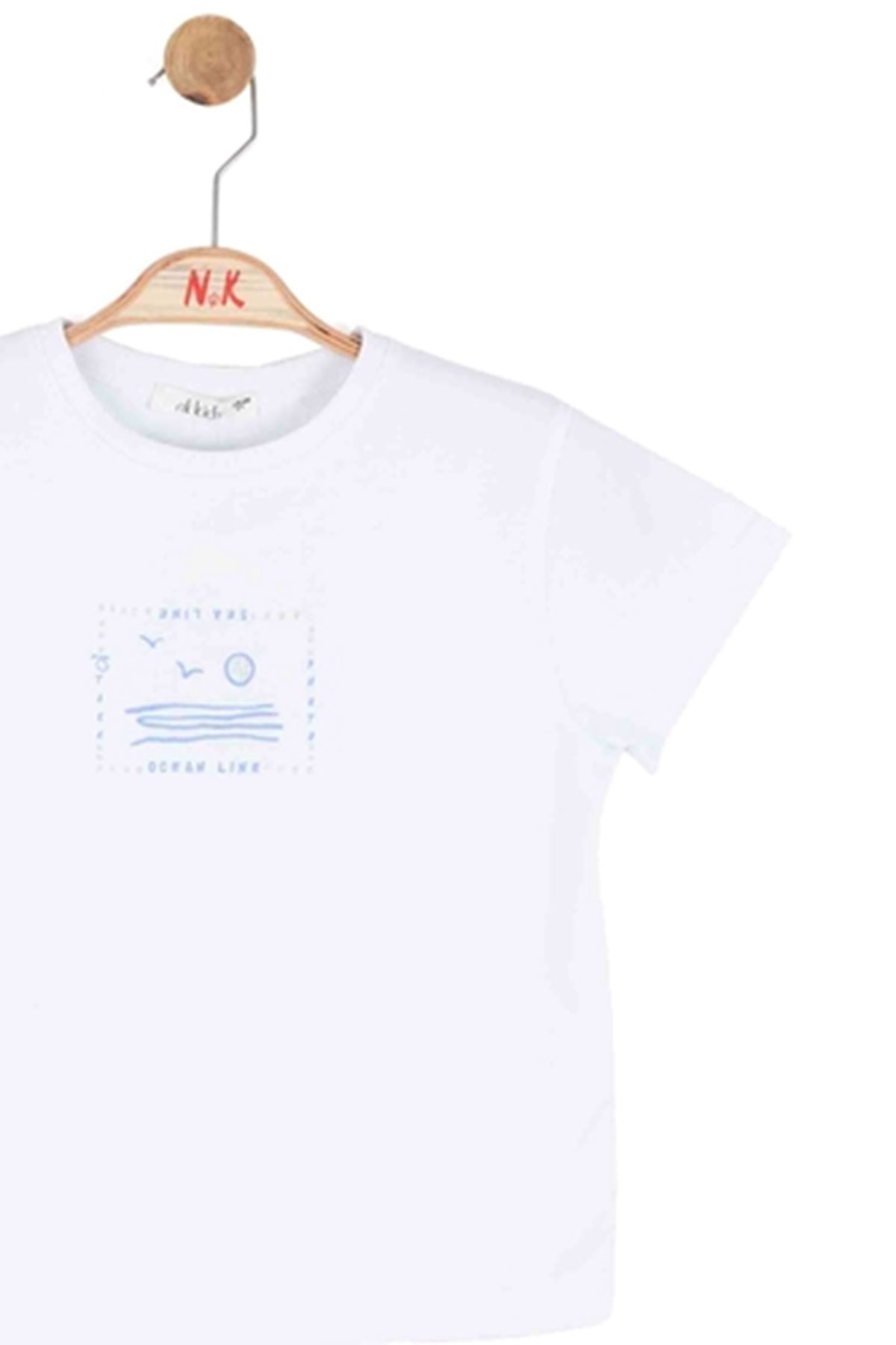 NK Kids 31384 OCEAN T-SHIRT 8/14 Beyaz