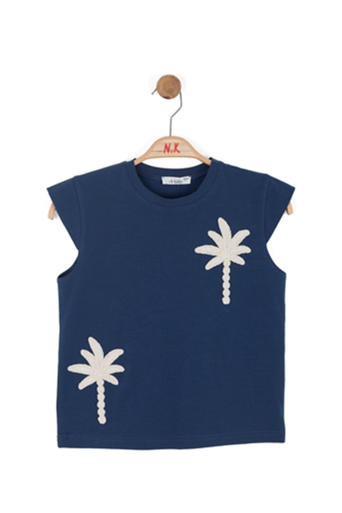 NK Kids 31395 PALMİYE NAKIŞLI T-SHİRT 8/14 Lacivert