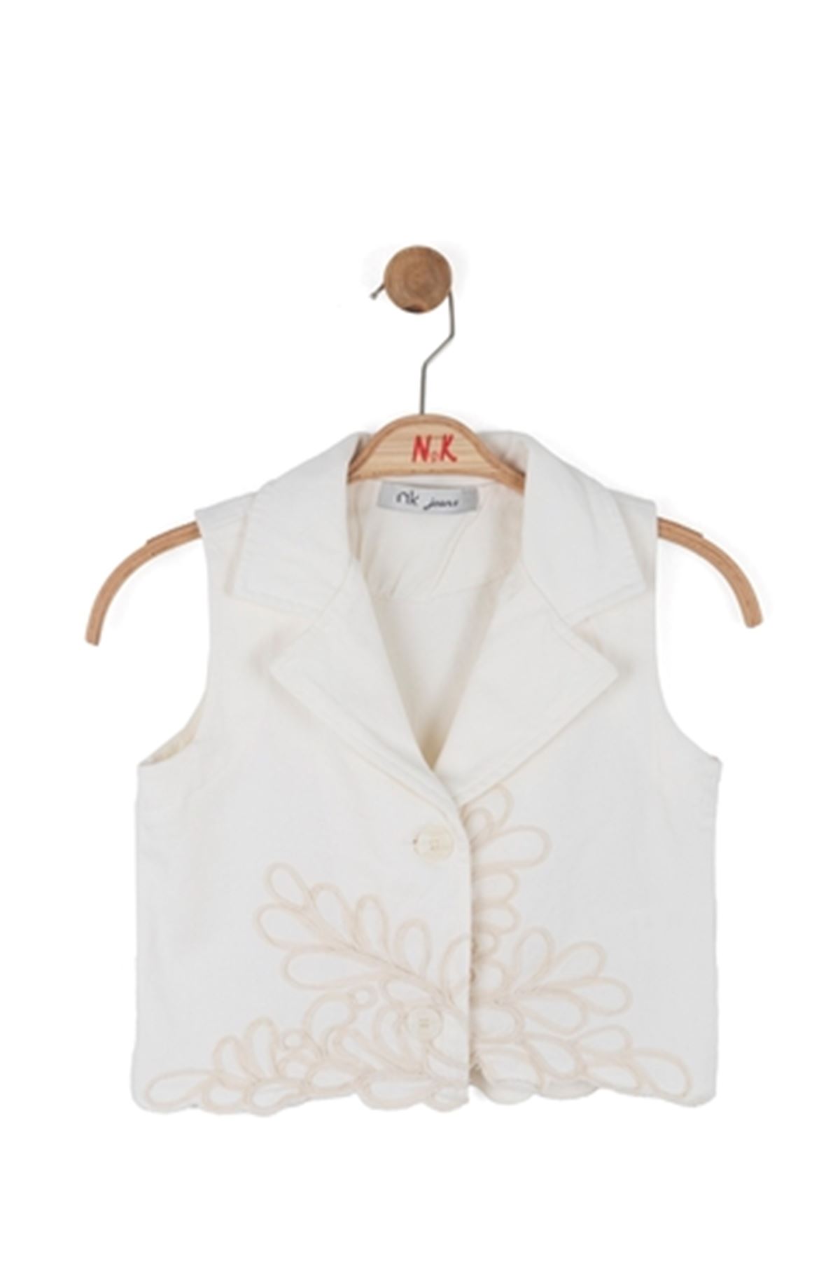 NK Kids 31403 NAKIŞLI YELEK 8/14 Ekru