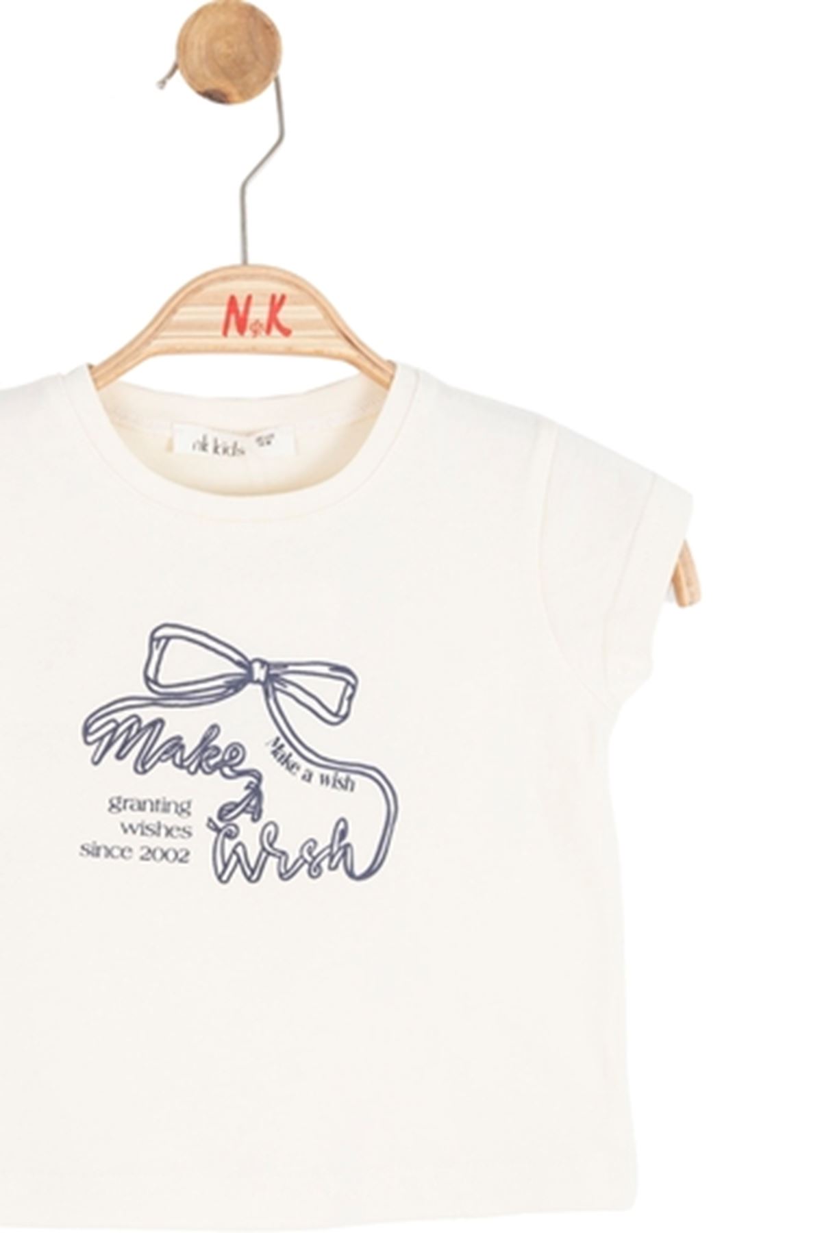 NK Kids 31603 WISH T-SHIRT 1/4 Krem