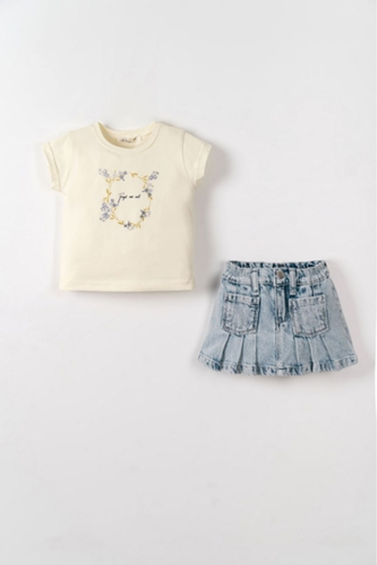 NK Kids 31614 SARMAŞIK T-SHIRT 1/4 Krem