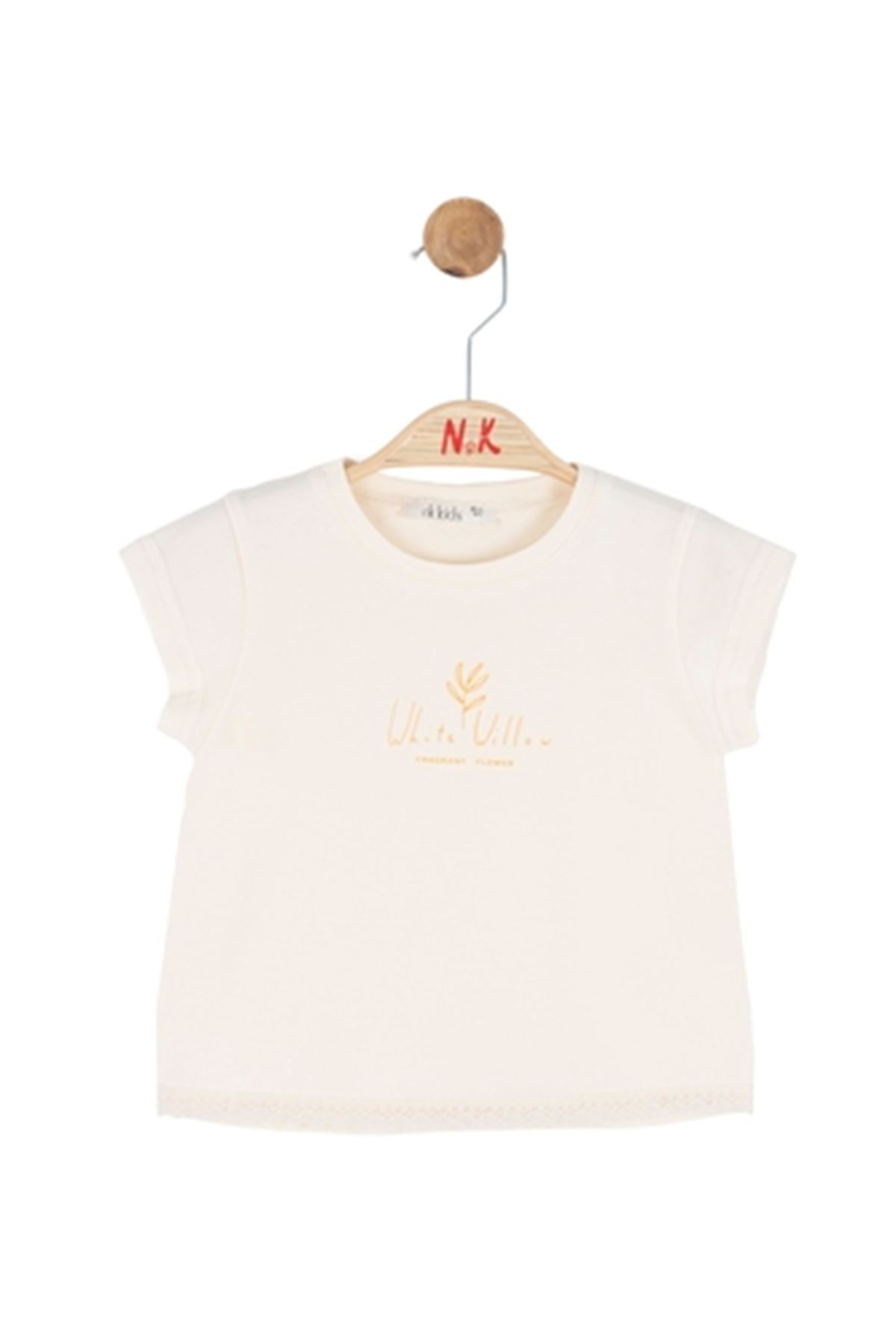 NK Kids 31619 FRAGRANT T-SHIRT 1/4 Krem/sarı
