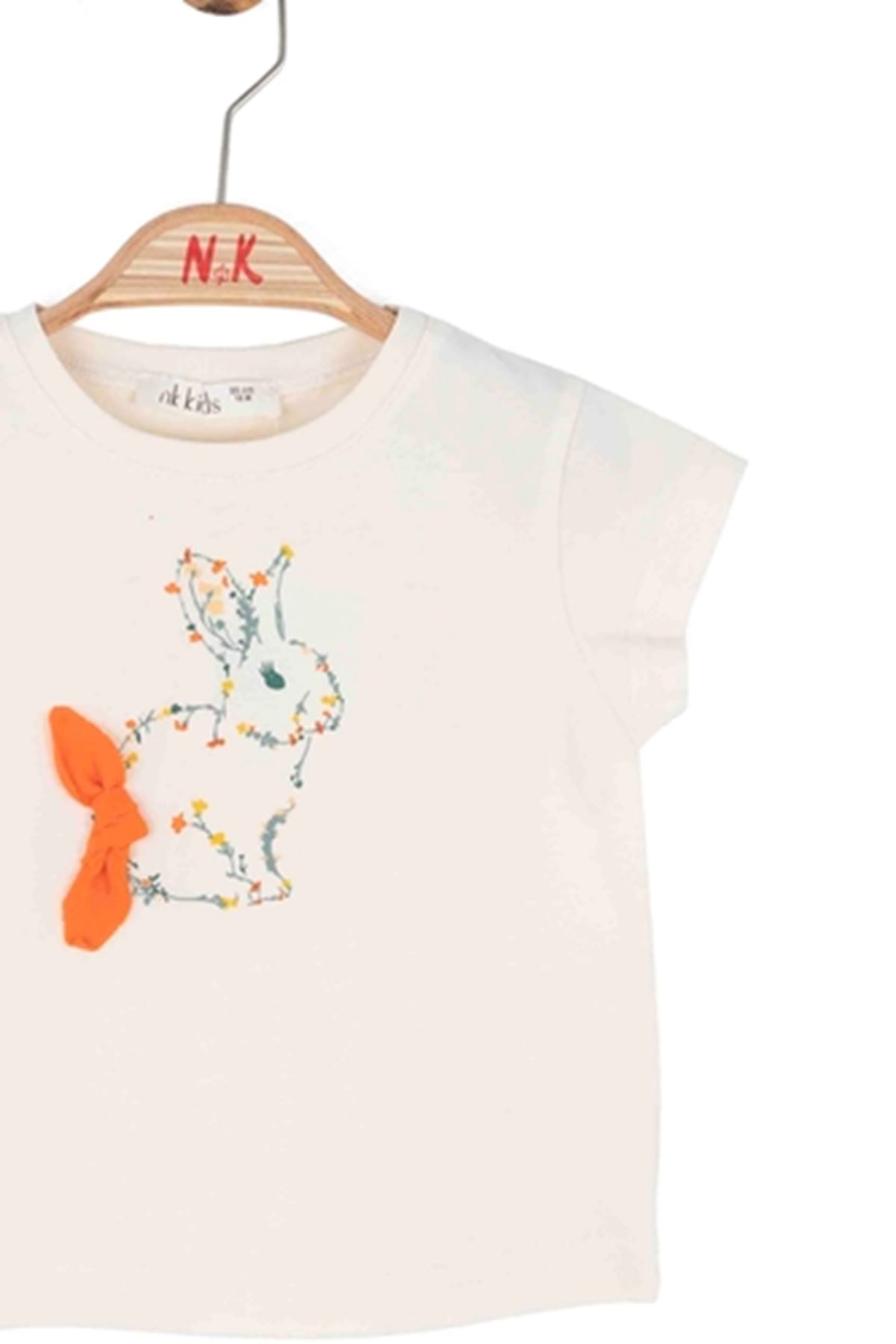 NK Kids 31627 RABBIT T-SHIRT 1/4krem