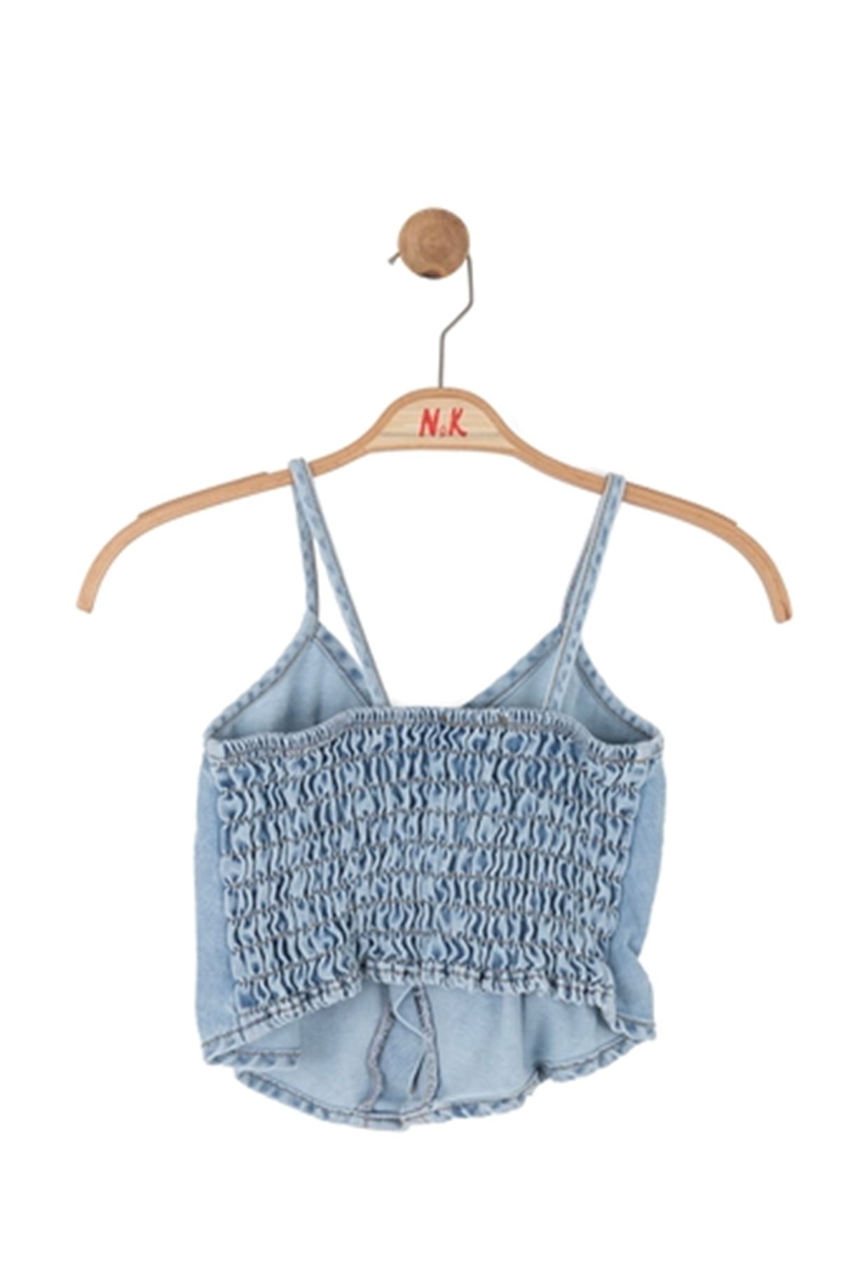 NK Kids 31700 ÖNÜ DÜĞMELİ CROP 8/14 Açık Mavi