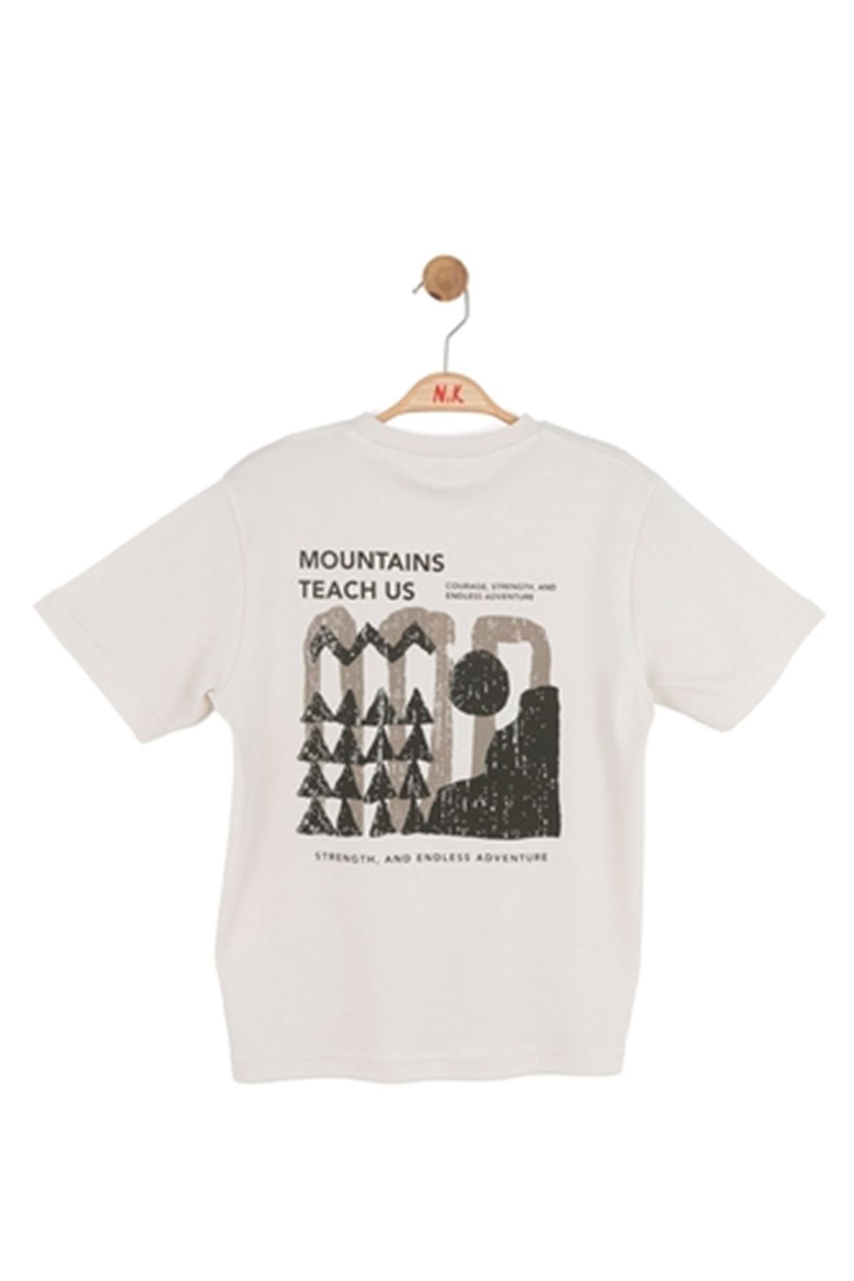 NK Kids 41301 MOUNT T-SHIRT 8/14 KREM-HAKİ