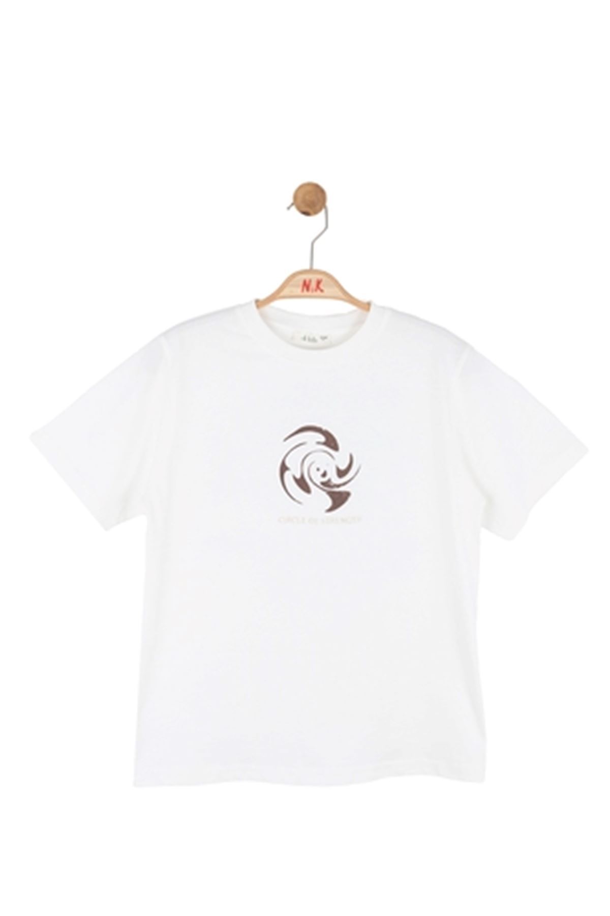 NK Kids 41306 CIRCLE TSH. 8/14 Ekru/kahve