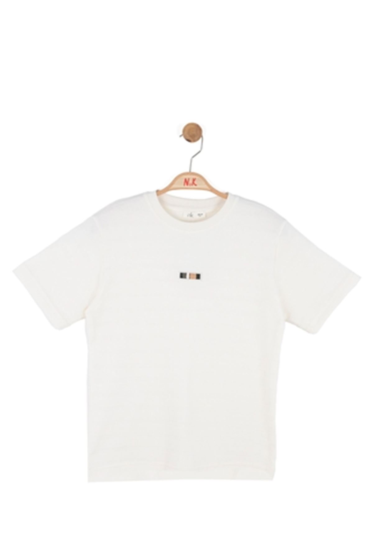 NK Kids 41309 ROSS T-SHIRT 8/14 Krem/haki