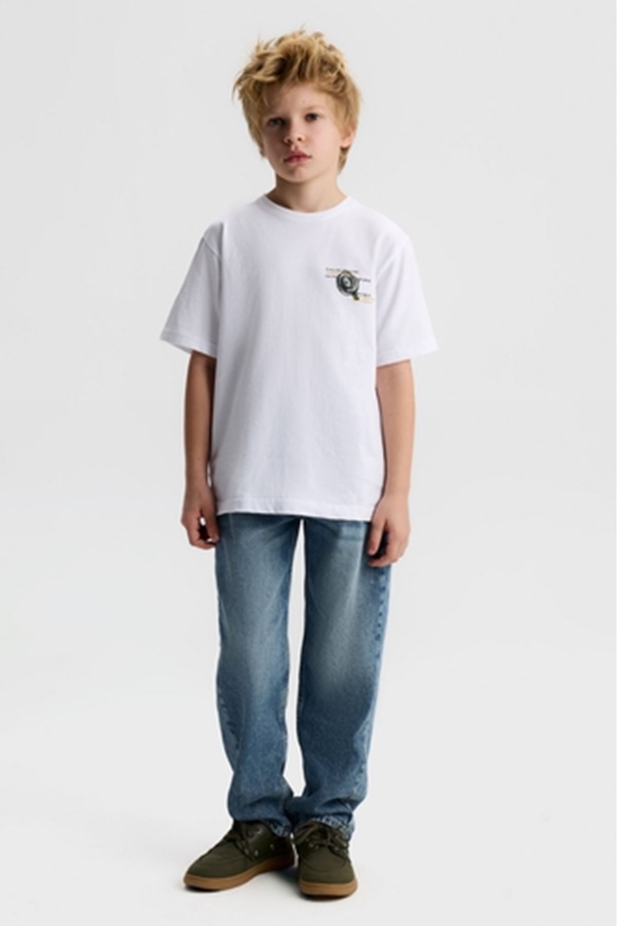 NK Kids 41325 RUN T-SHIRT 8/14 Beyaz