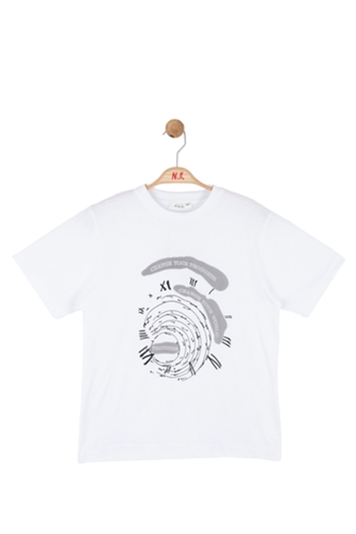 NK Kids 41338 LABİRENT T-SHIRT 8/14 Beyaz