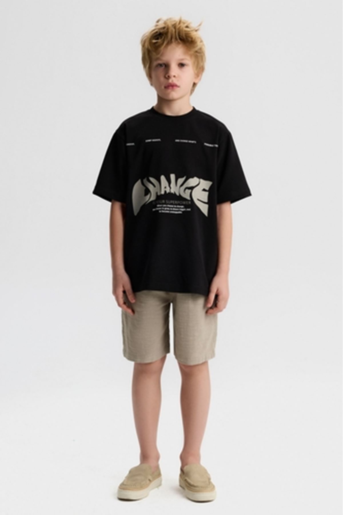 NK Kids 41340 SUPERPOWER T-SHIRT 8/14 Siyah