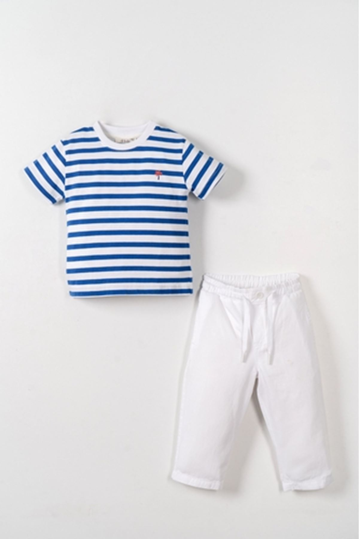 NK Kids 41603 ÇİZGİLİ T-SHIRT 1/4 Sax