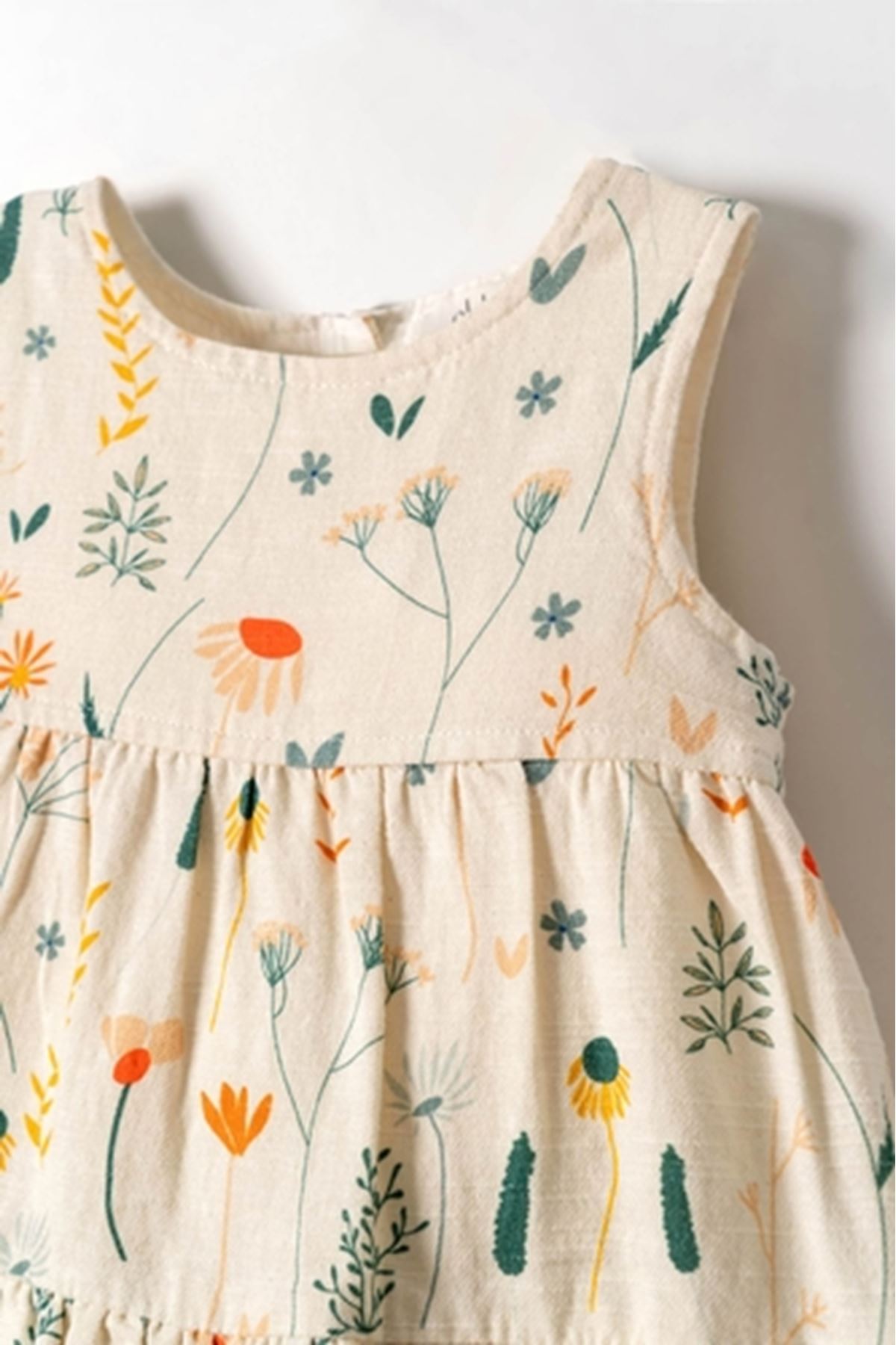 NK Kids 71603 SUNFLOWER ELBİSE 1/4 KREM