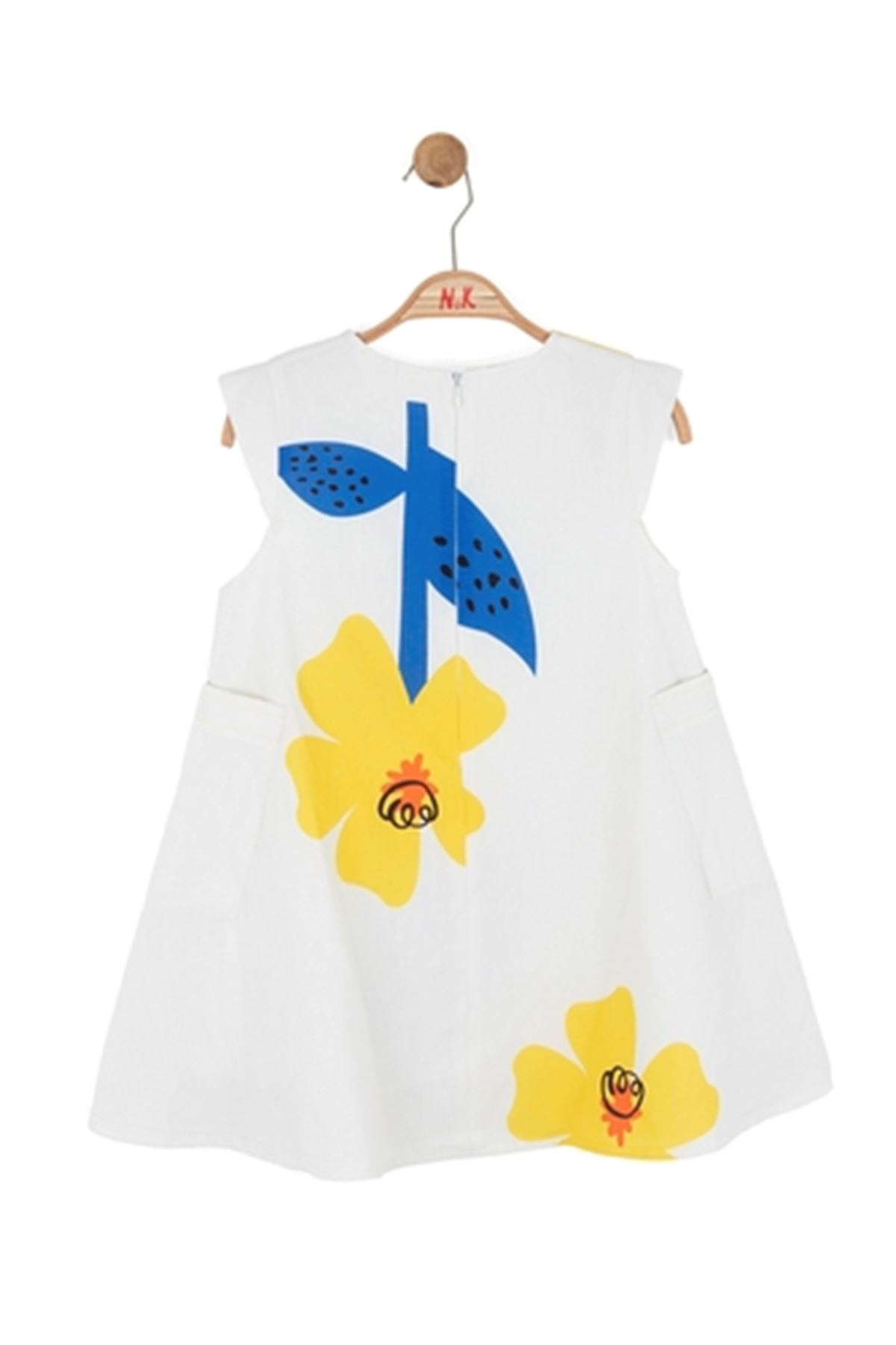 NK Kids 71512 MARGE ELBİSE 4/8 EKRU-SARI