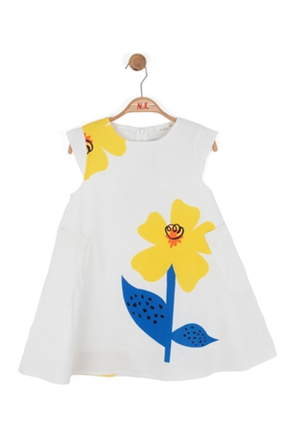 NK Kids 71512 MARGE ELBİSE 4/8 EKRU-SARI