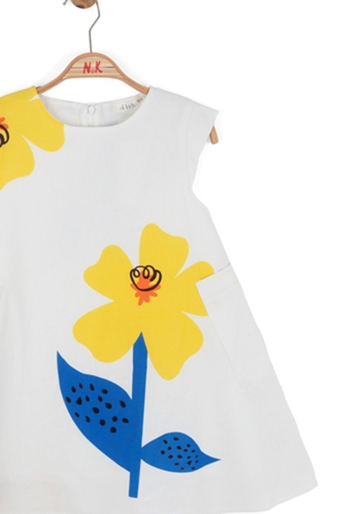 NK Kids 71512 MARGE ELBİSE 4/8 EKRU-SARI