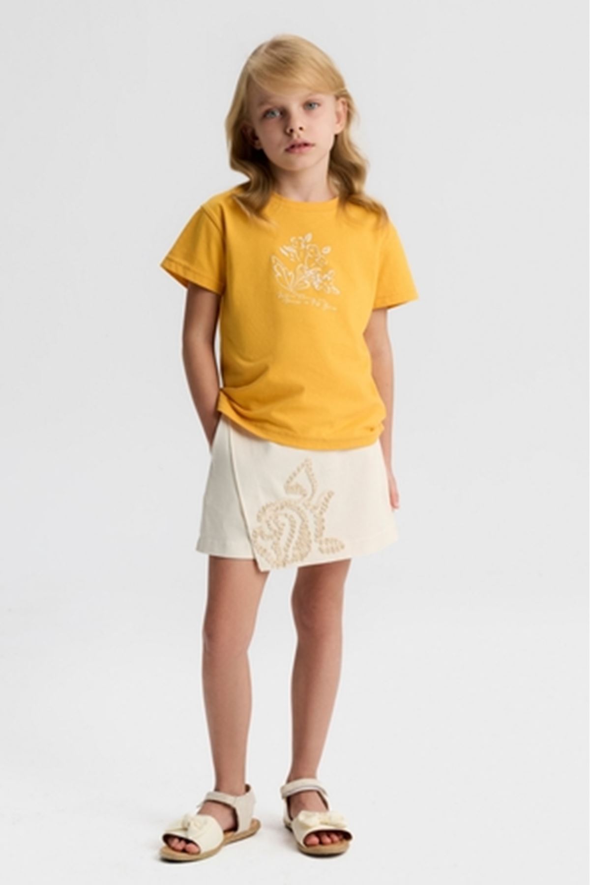 NK Kids 51358 PALMİYE ŞORT KREM 8/14