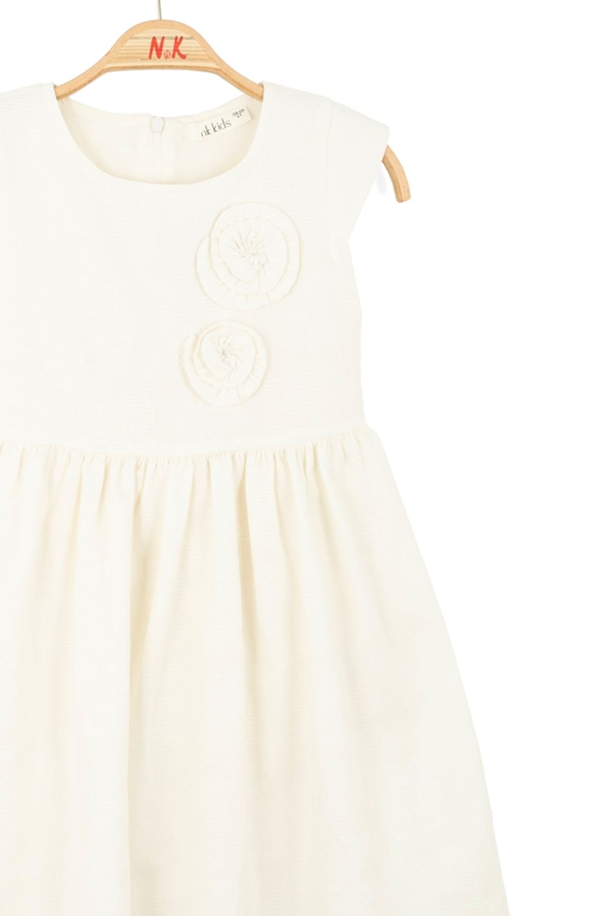 NK Kids 71513-CANDY ELBİSE 4/8 EKRU
