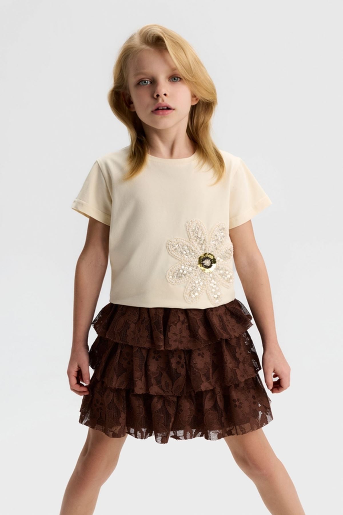 NK Kids 51523-BROWNIE ETEK 4/8 KREM