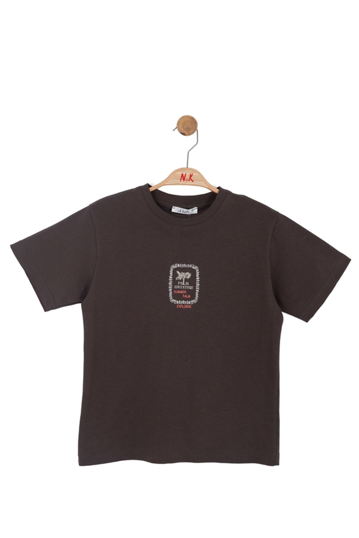NK Kids41530-SUMMER PALM T-SHIRT 4/8 KAHVE