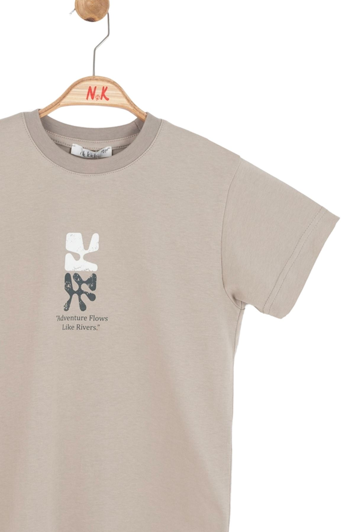 NK Kids 41515-RIVER T-SHIRT 4/8 VİZON