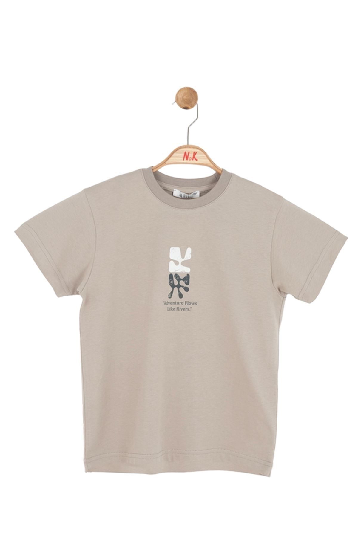 NK Kids 41515-RIVER T-SHIRT 4/8 VİZON
