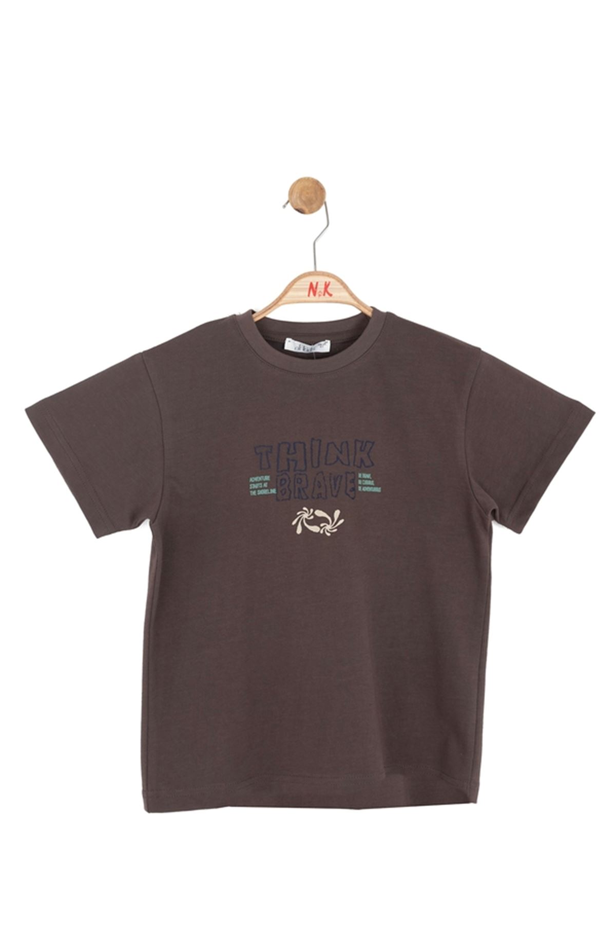 NK Kids 41510-MİNERAL T-SHIRT 4/8 KAHVE