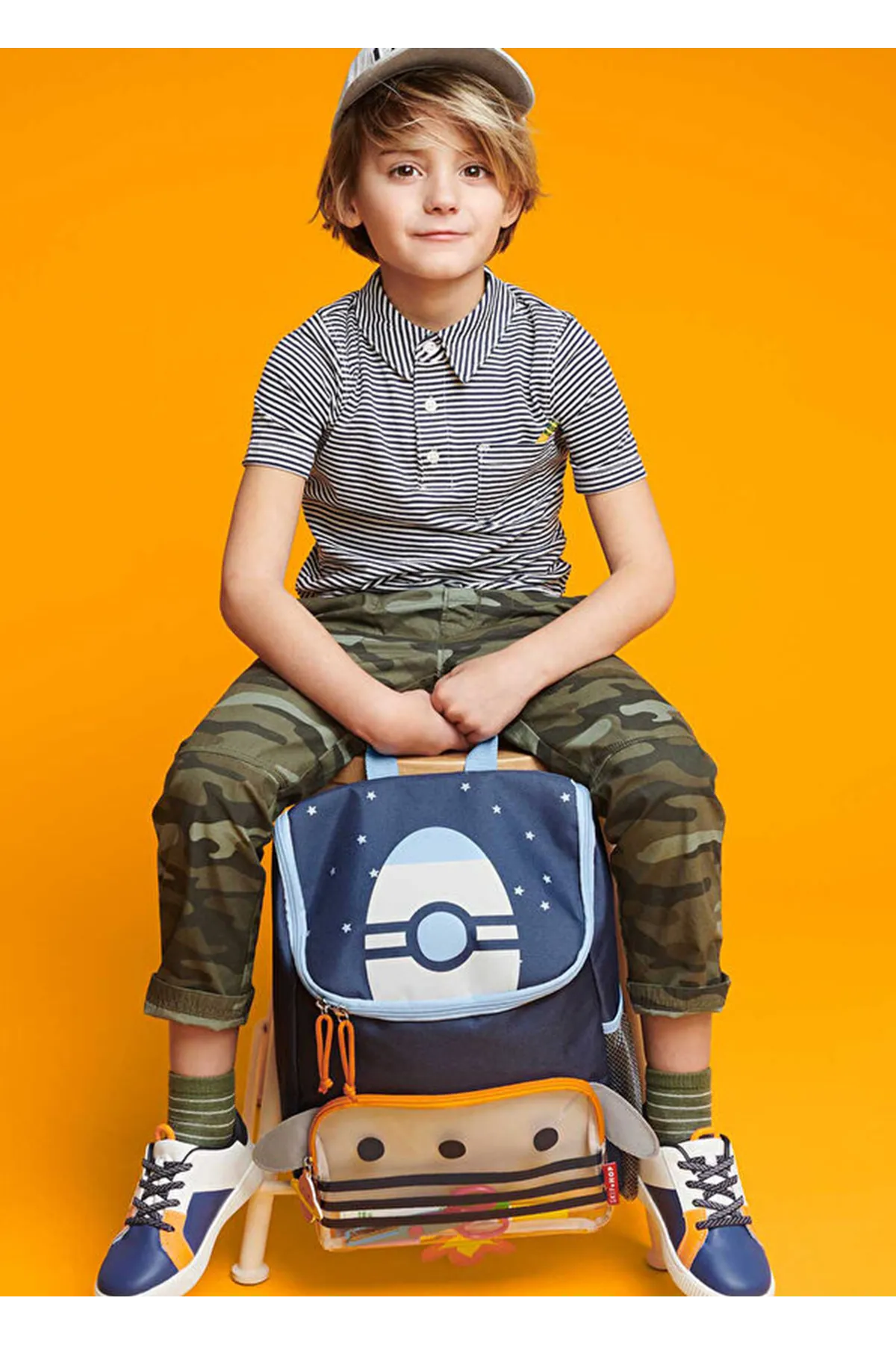Skip Hop Roket Desenli Çocuk Büyük Boy Sırt Çantası