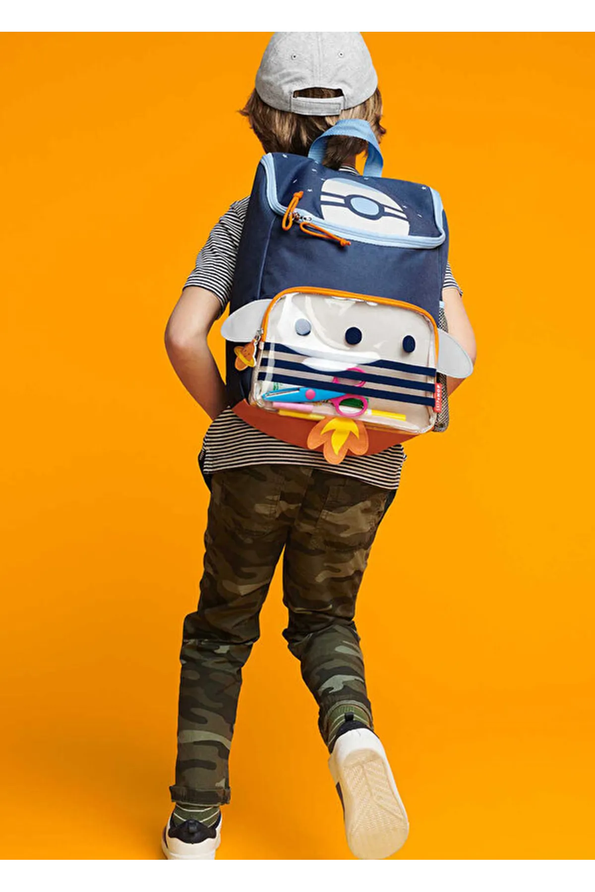 Skip Hop Roket Desenli Çocuk Büyük Boy Sırt Çantası
