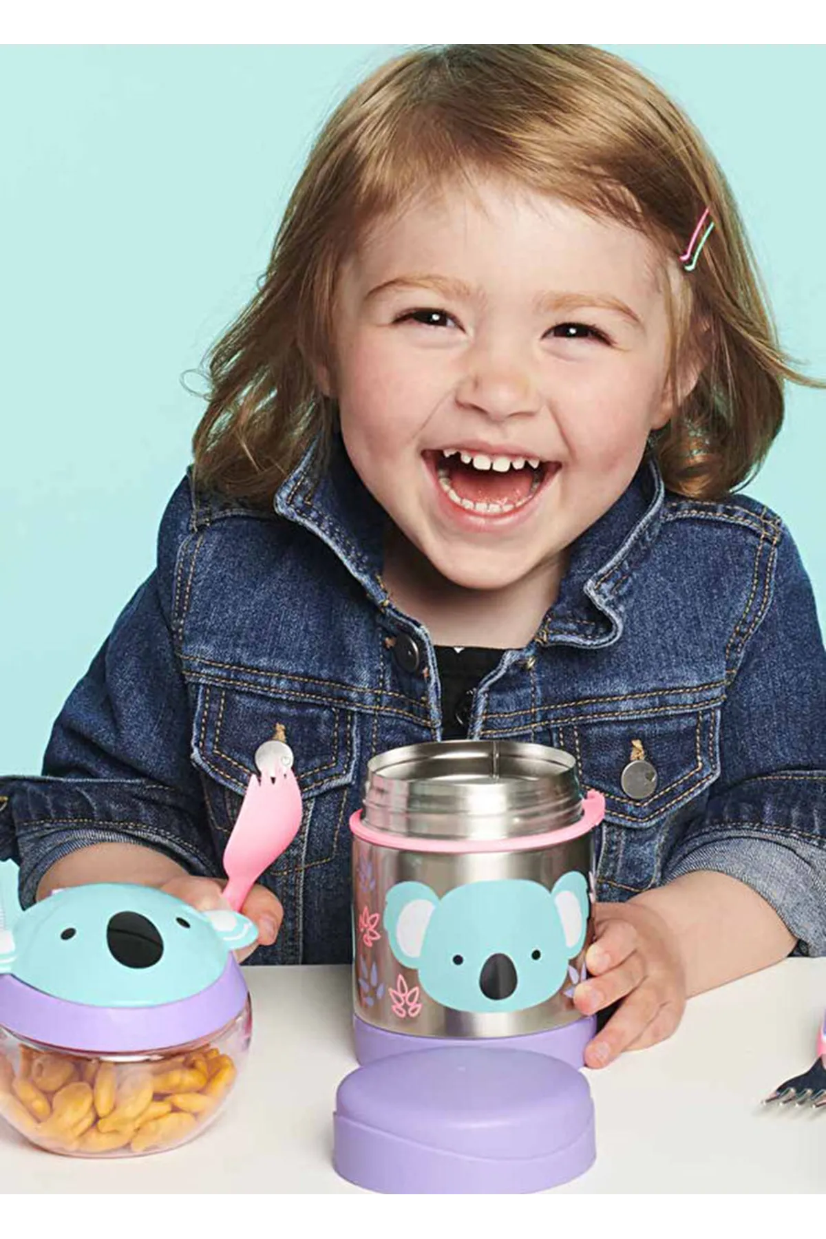 Skip Hop Koala Desenli Çelik Mama Saklama ve Taşıma Termosu Seti